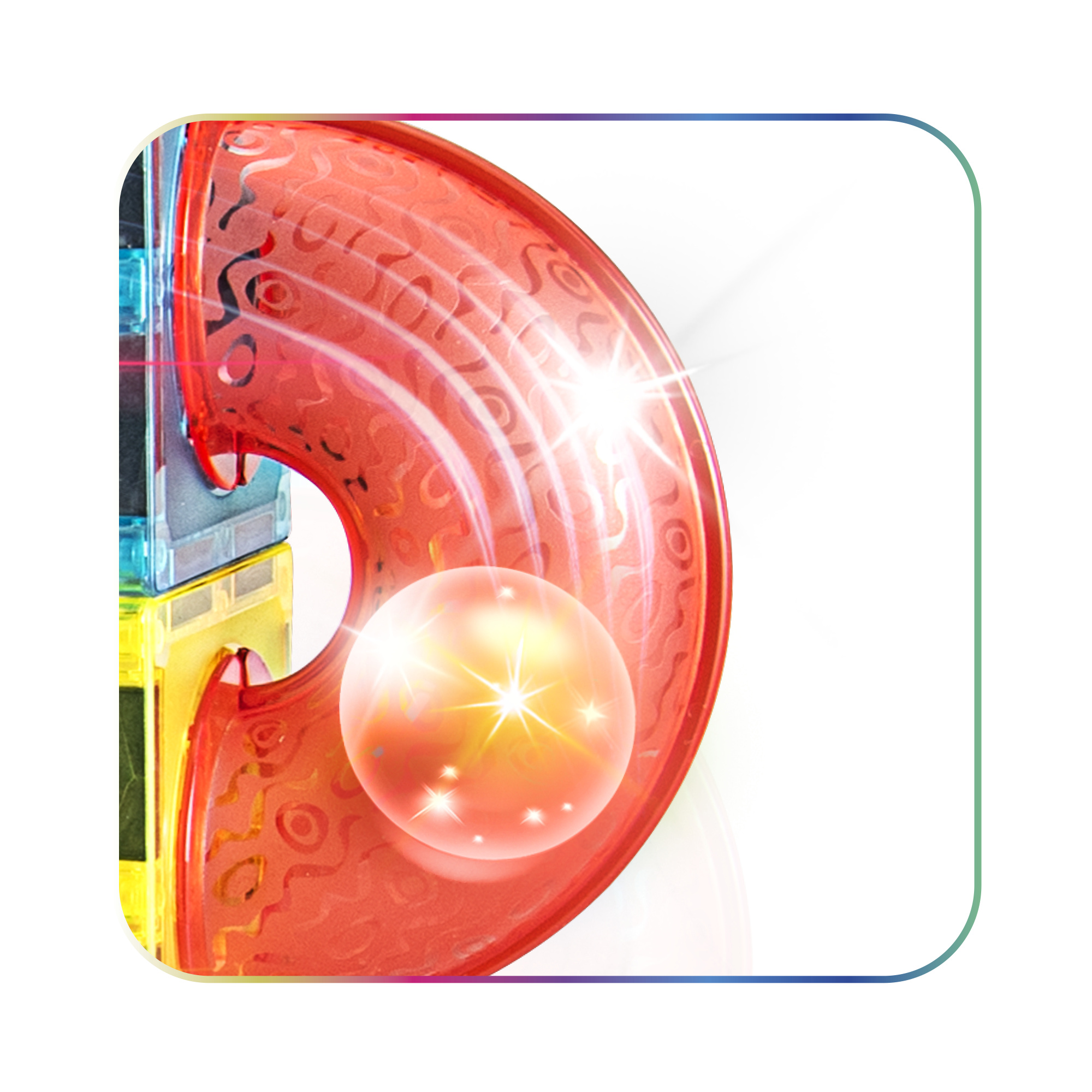 Marble magnetic tiles - pista luminosa per biglie - ZIG ZAG