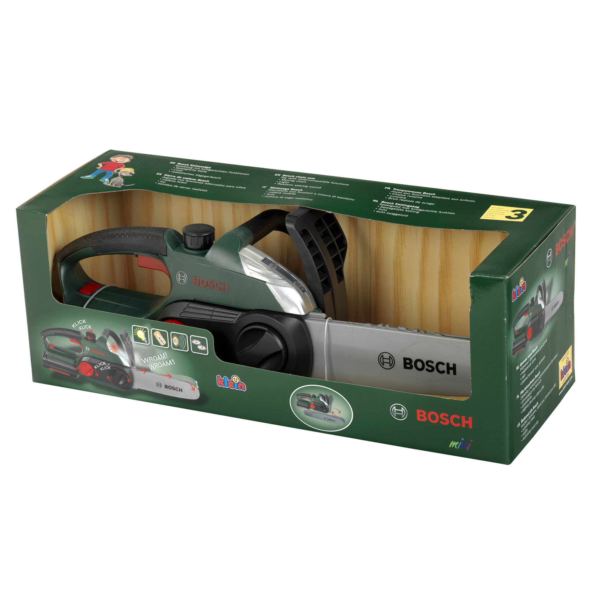 Motosega giocattolo bosch con luce e suoni realistici - BRIKKOLO ORIGINAL