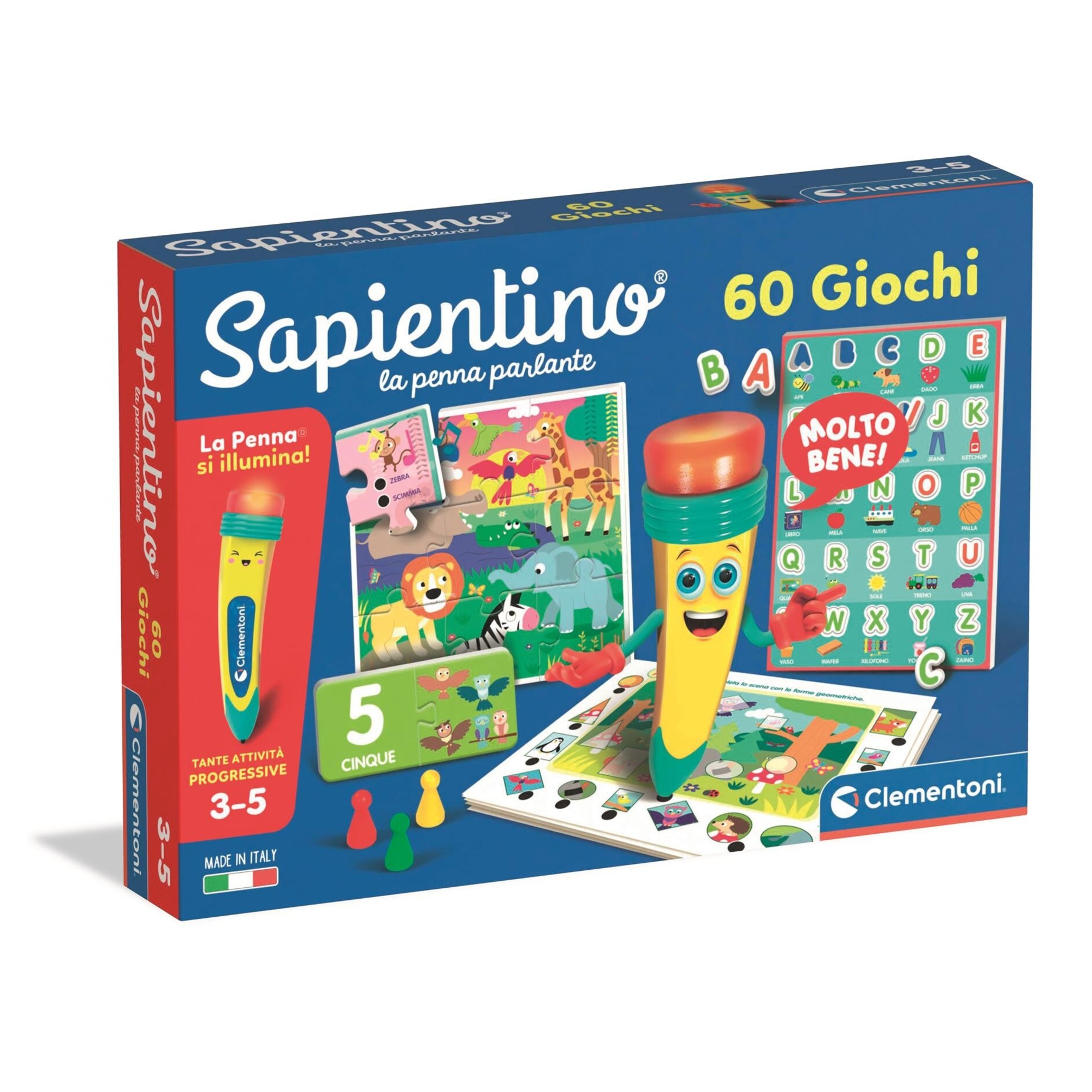 Clementoni - penna parlante - 60 giochi - 16494 - CLEMENTONI, SAPIENTINO