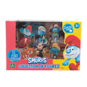 Set 6 puffi (5,5 cm): bubble, firefly, grande puffo e altri. - Puffi