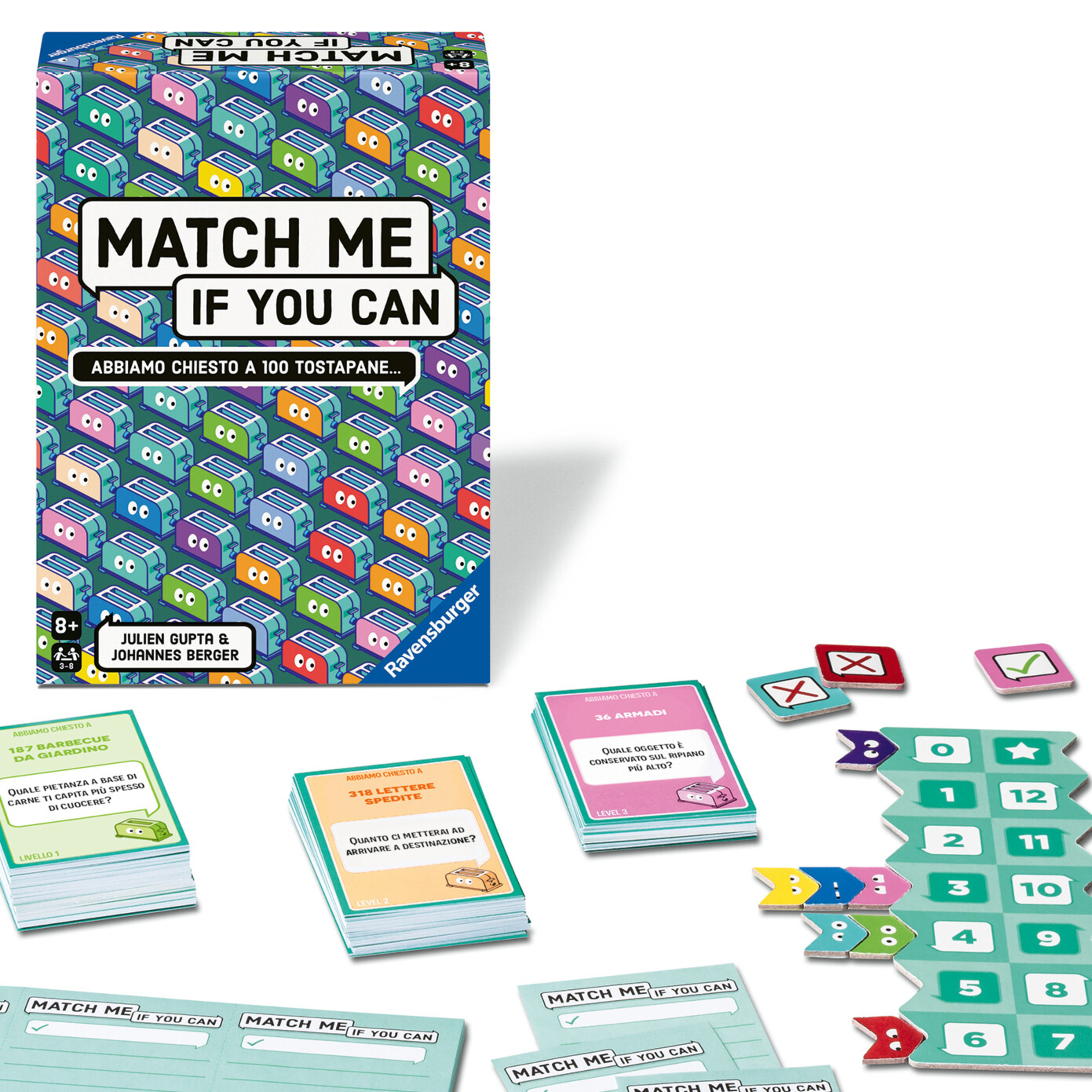 Ravensburger, match me if you can, it, party game per 3 - 8 giocatori,  8+ - RAVENSBURGER