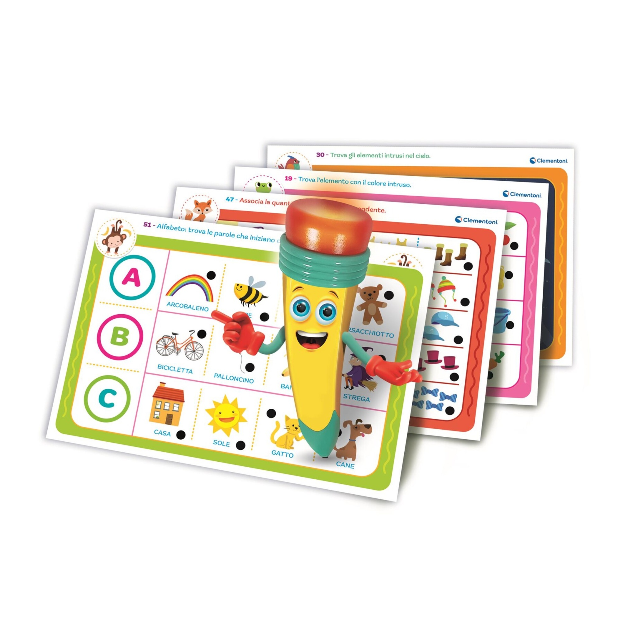 Clementoni - la penna parlante 1000 quiz - 16495 - CLEMENTONI, SAPIENTINO