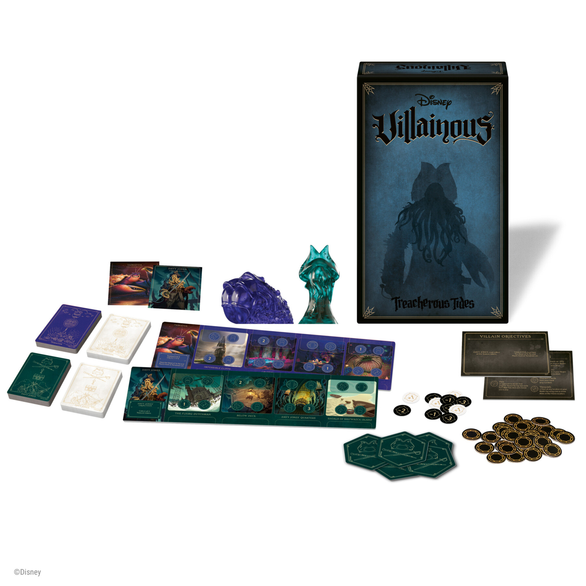 Ravensburger, disney villainous - treacherous tides, espansione per 2 giocatori, 10+ - RAVENSBURGER, Disney