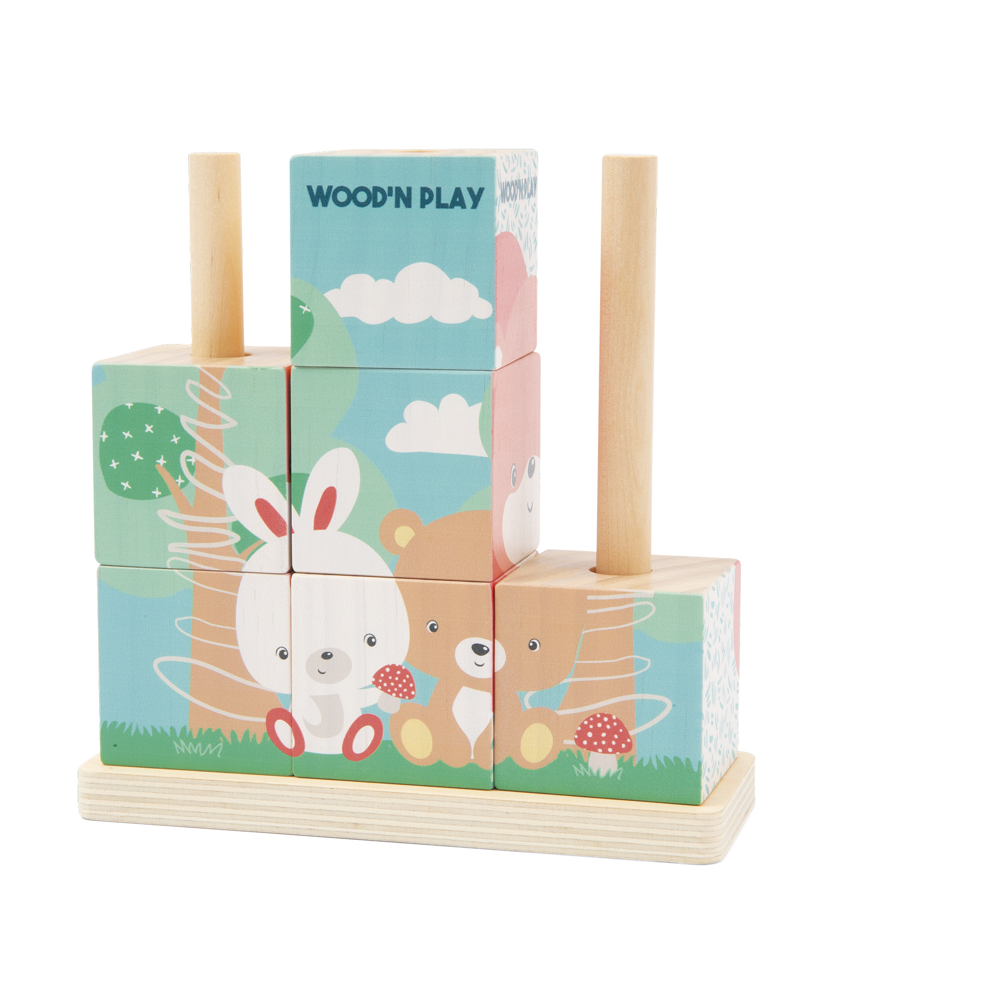 Puzzle a cubi - WOOD 'N' PLAY