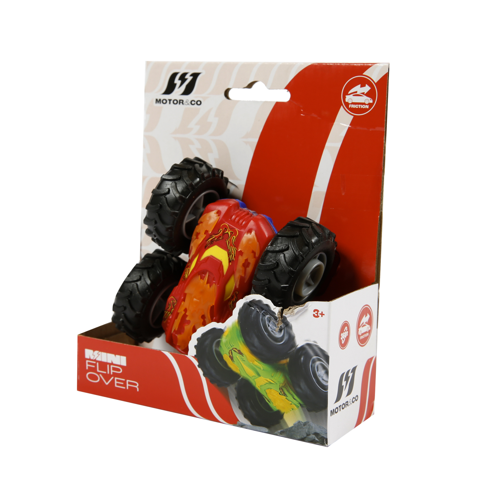 Mini auto flip over a frizione - si ribalta e continua la corsa assortita - 