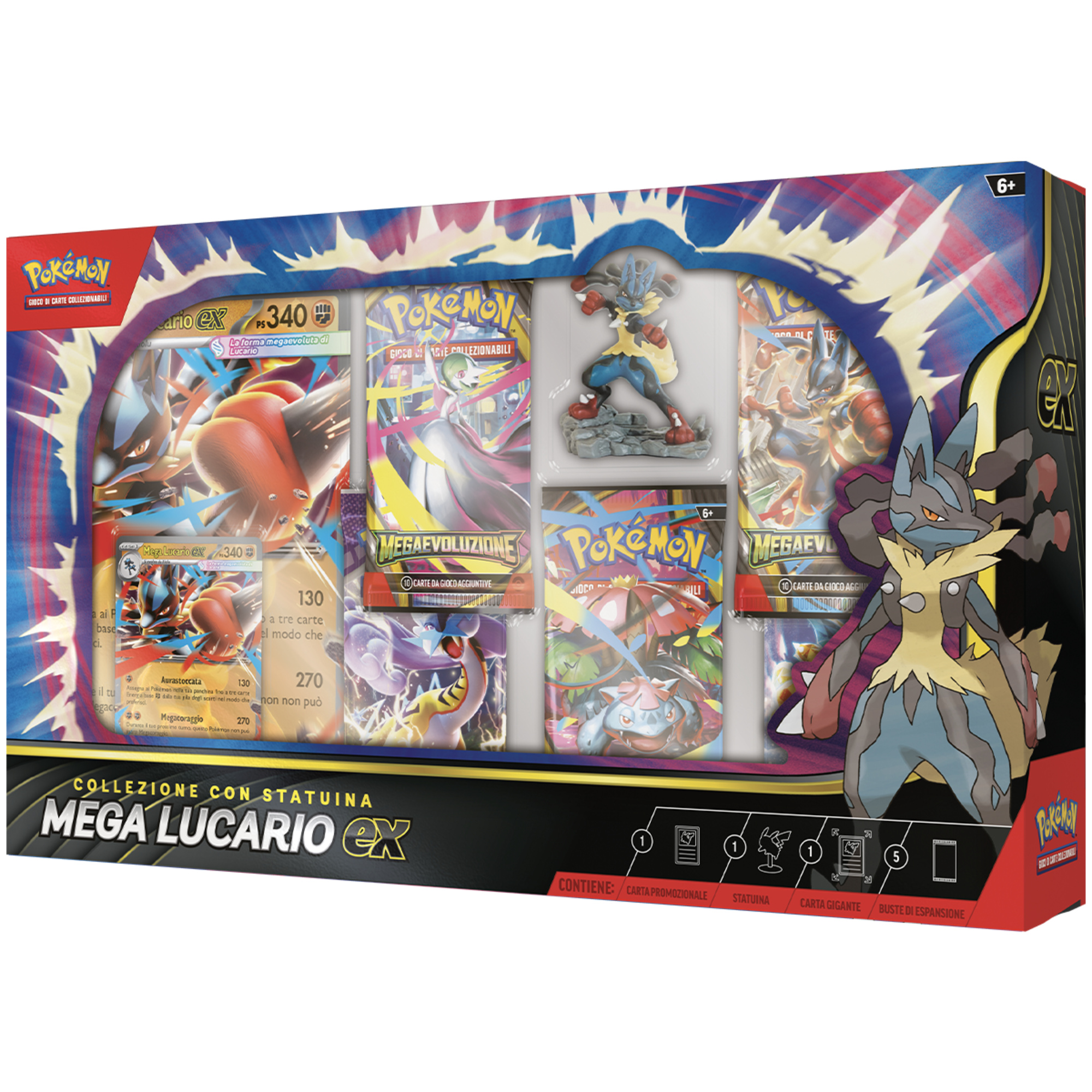 Pokémon collezione con statuina mega lucario-ex Toys Center