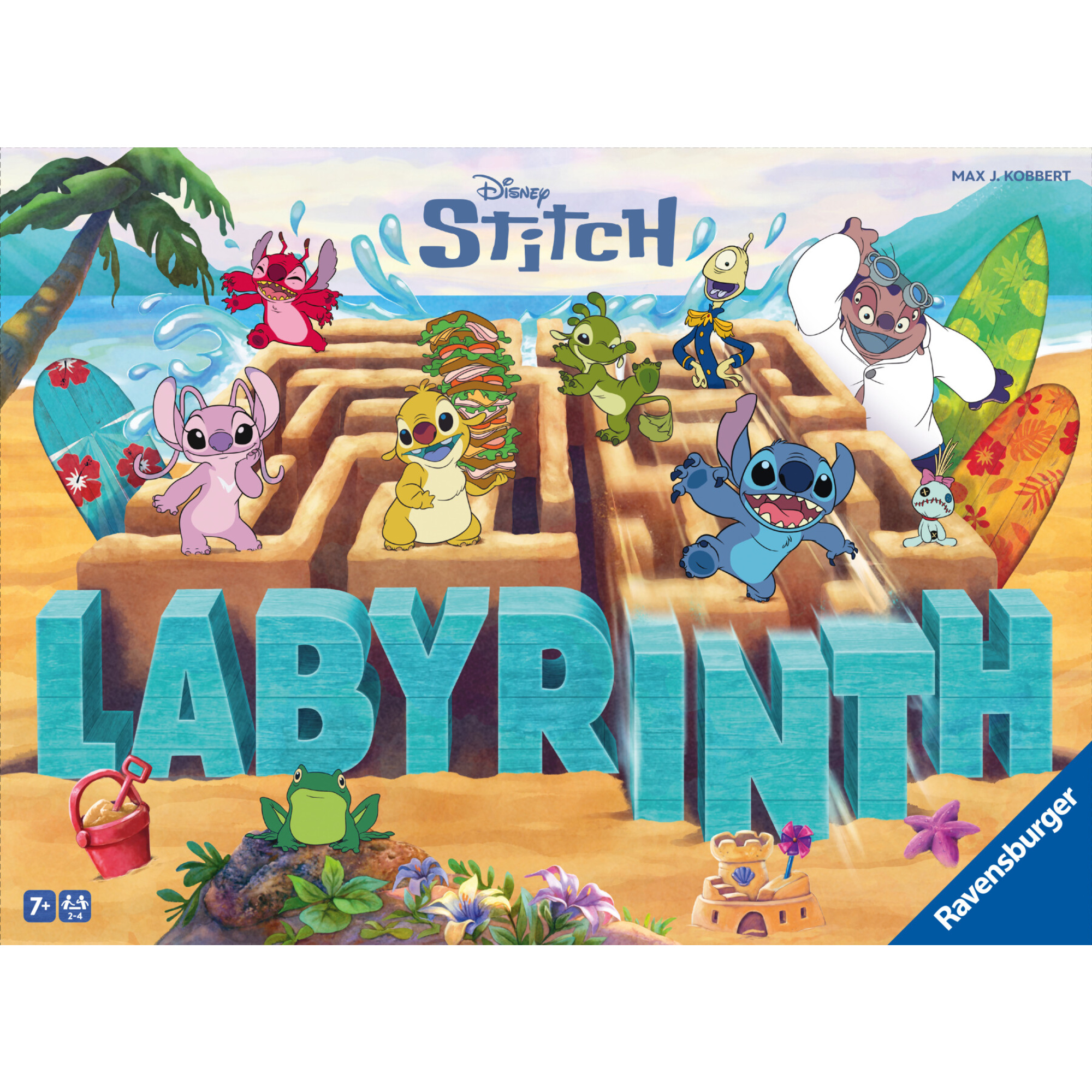 Ravensburger stitch labyrinth - gioco da tavolo per famiglie e per bambini dai 7 anni in su - da 2 a 4 giocatori per ragazzi e ragazze - Disney Stitch