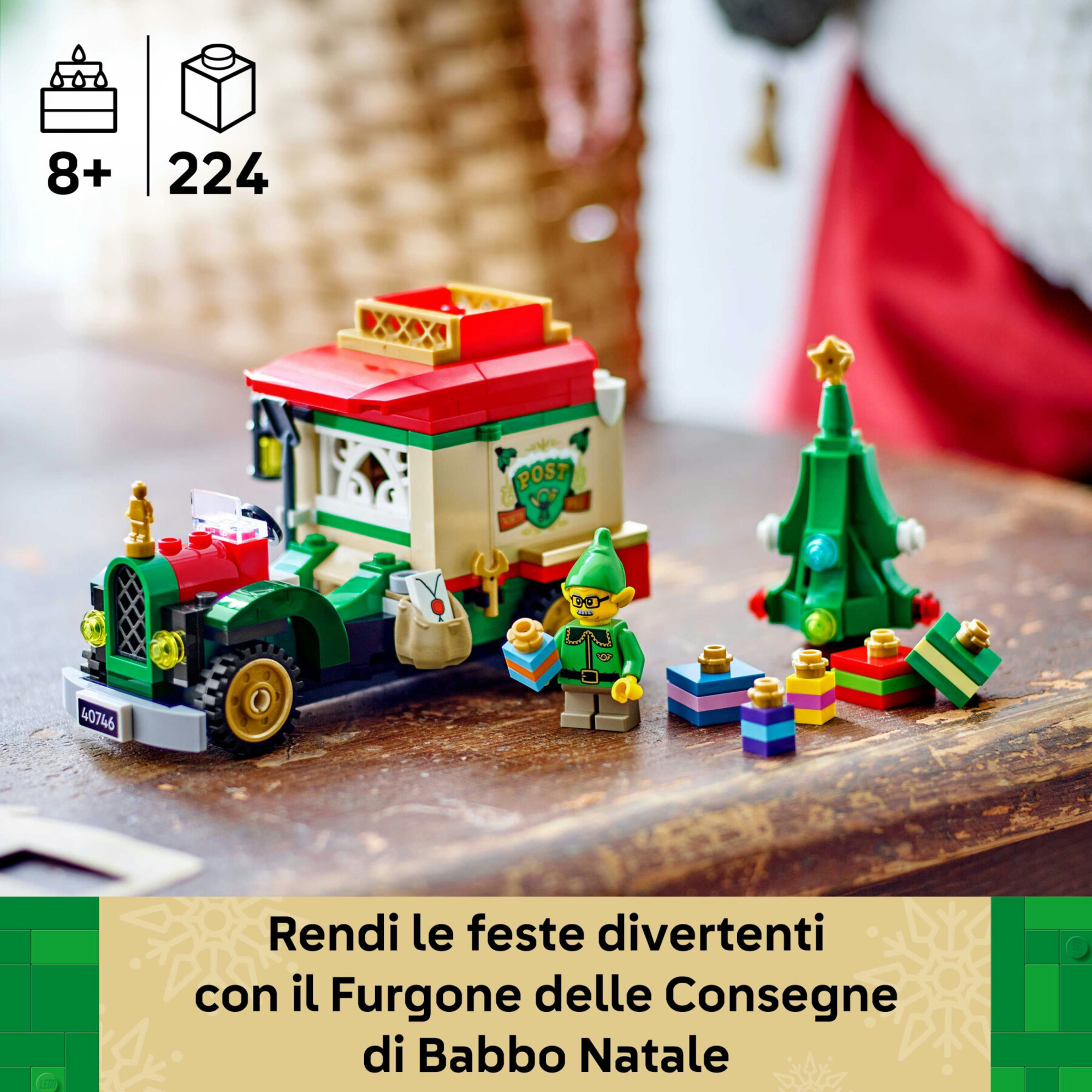 Lego 40746 furgone di babbo natale modellino da gioco ed esposizione, regalo 8+ - LEGO ICONS