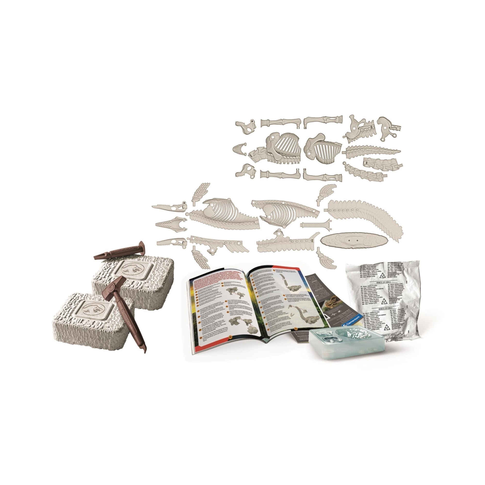 Clementoni - colossal dinosaur dig set - mosasaurus and brachiosaurus - 19434 - CLEMENTONI, Jurassic World