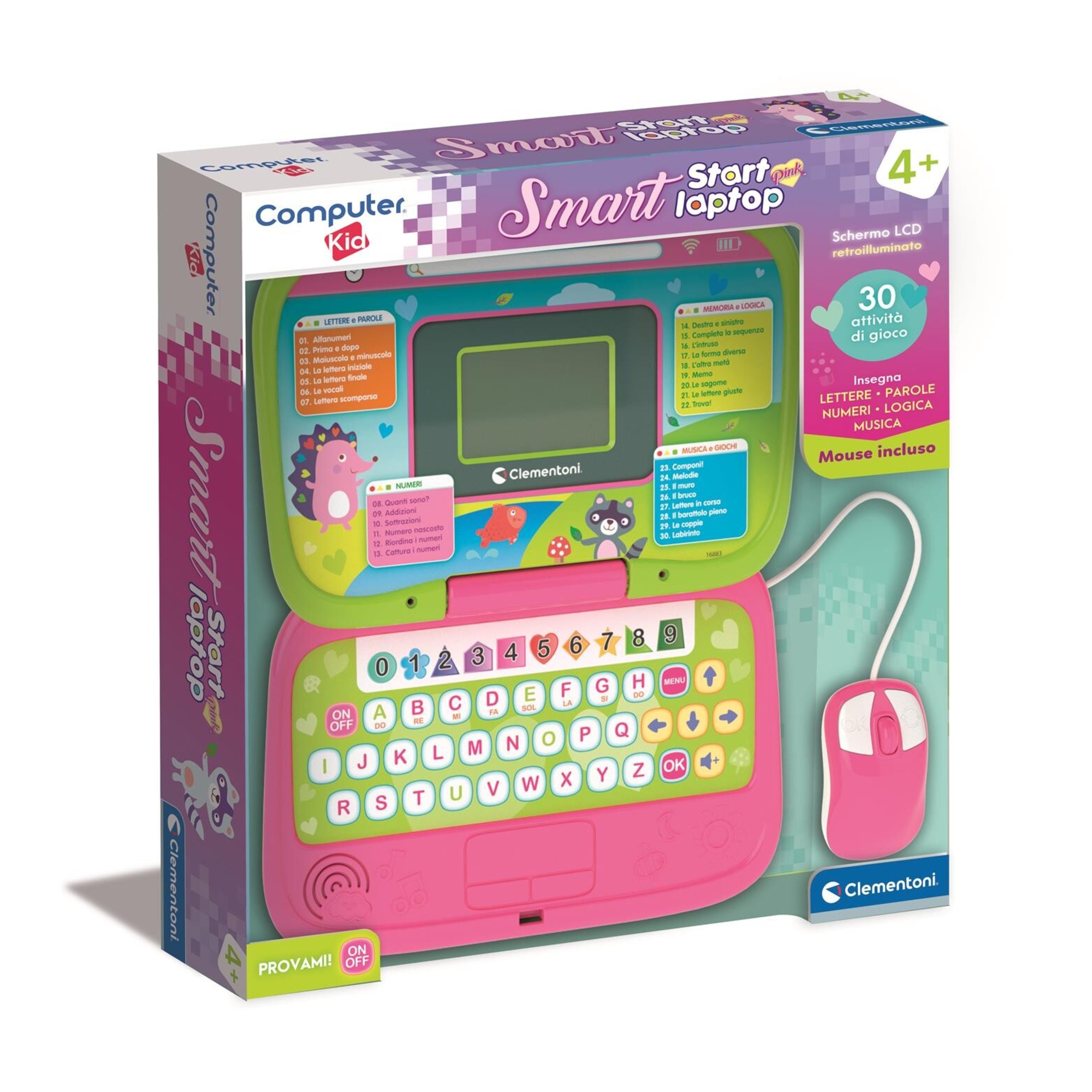 Clementoni - smart start laptop - pink - 16883 - SAPIENTINO