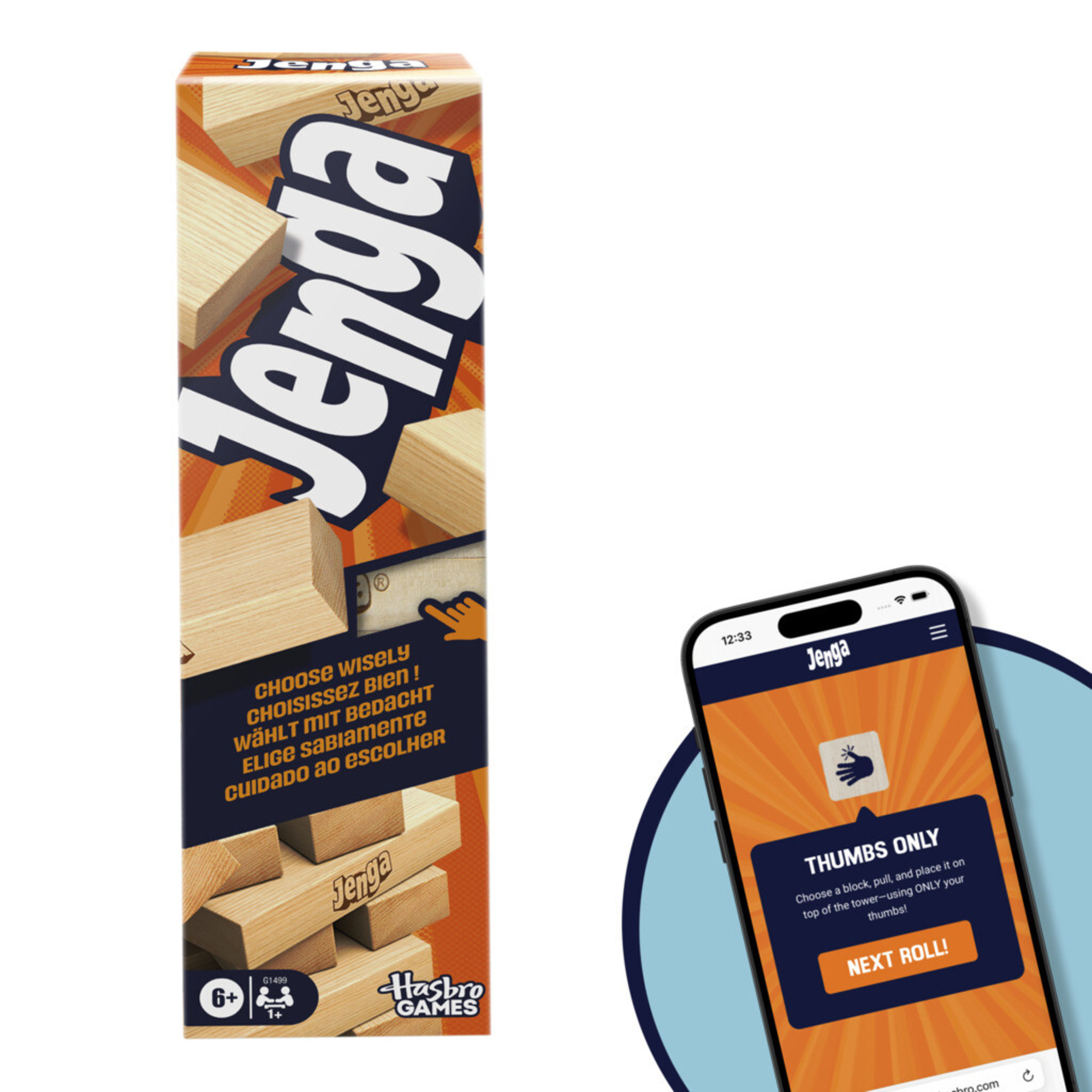 Jenga classico + dado digitale - HASBRO GAMING