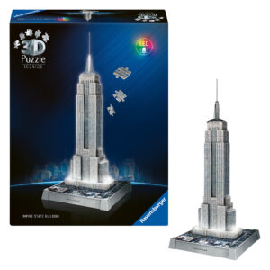 Puzzle 3d iconico: empire state building - replica dettagliata in un affascinante modello puzzle 3d - RAVENSBURGER