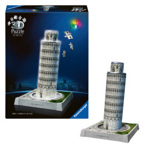 Puzzle 3d iconico: torre di pisa - replica dettagliata in un affascinante modello puzzle 3d - RAVENSBURGER