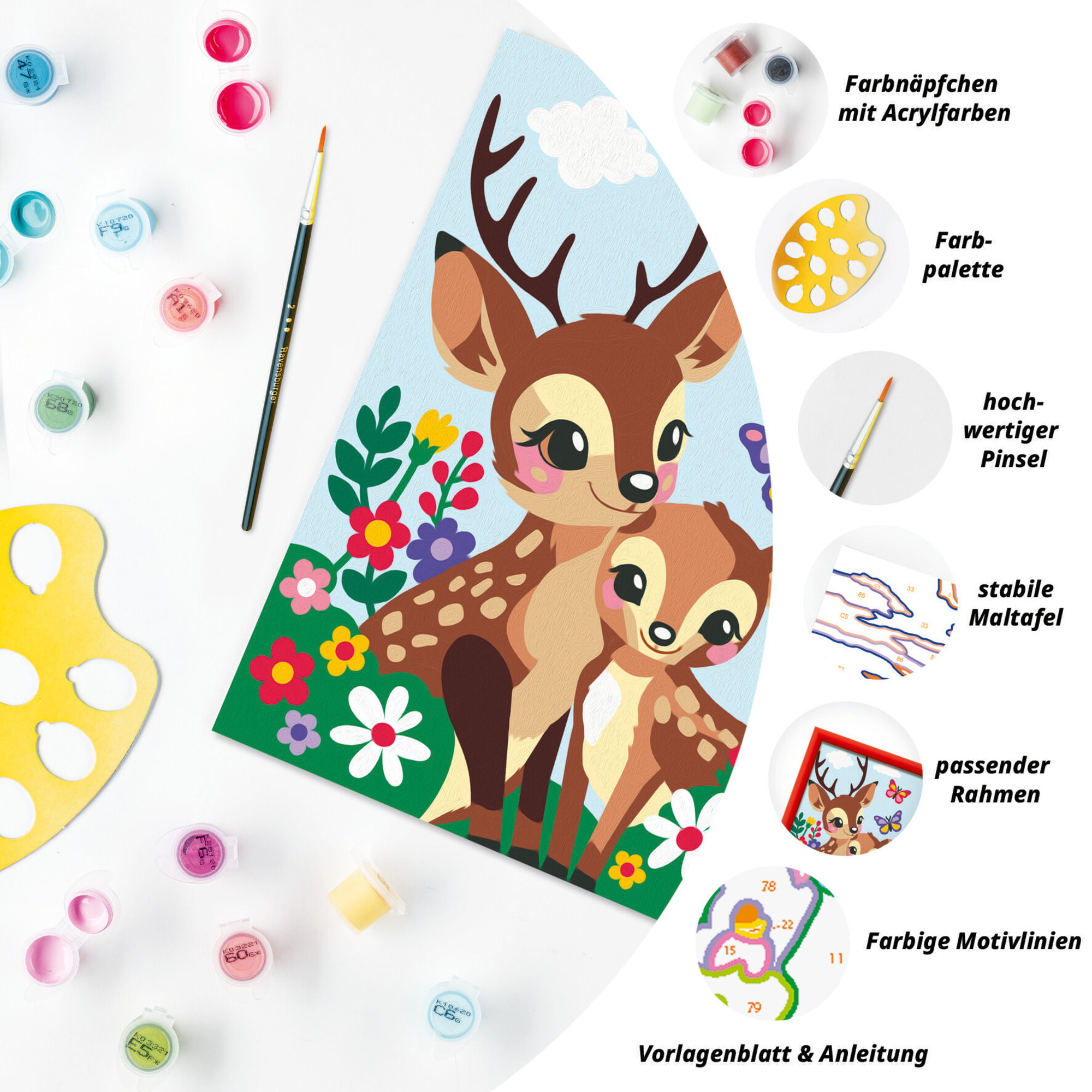 Ravensburger - creart cerbiatti adorabili 9+ - RAVENSBURGER