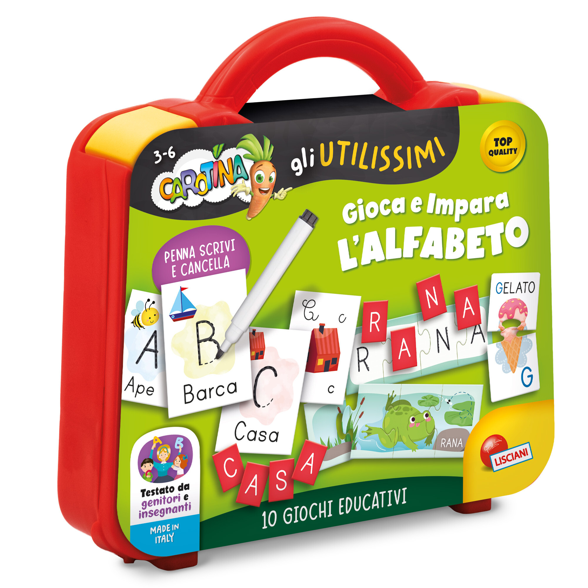 Carotina valigetta gioca e impara alfabeto - LISCIANI