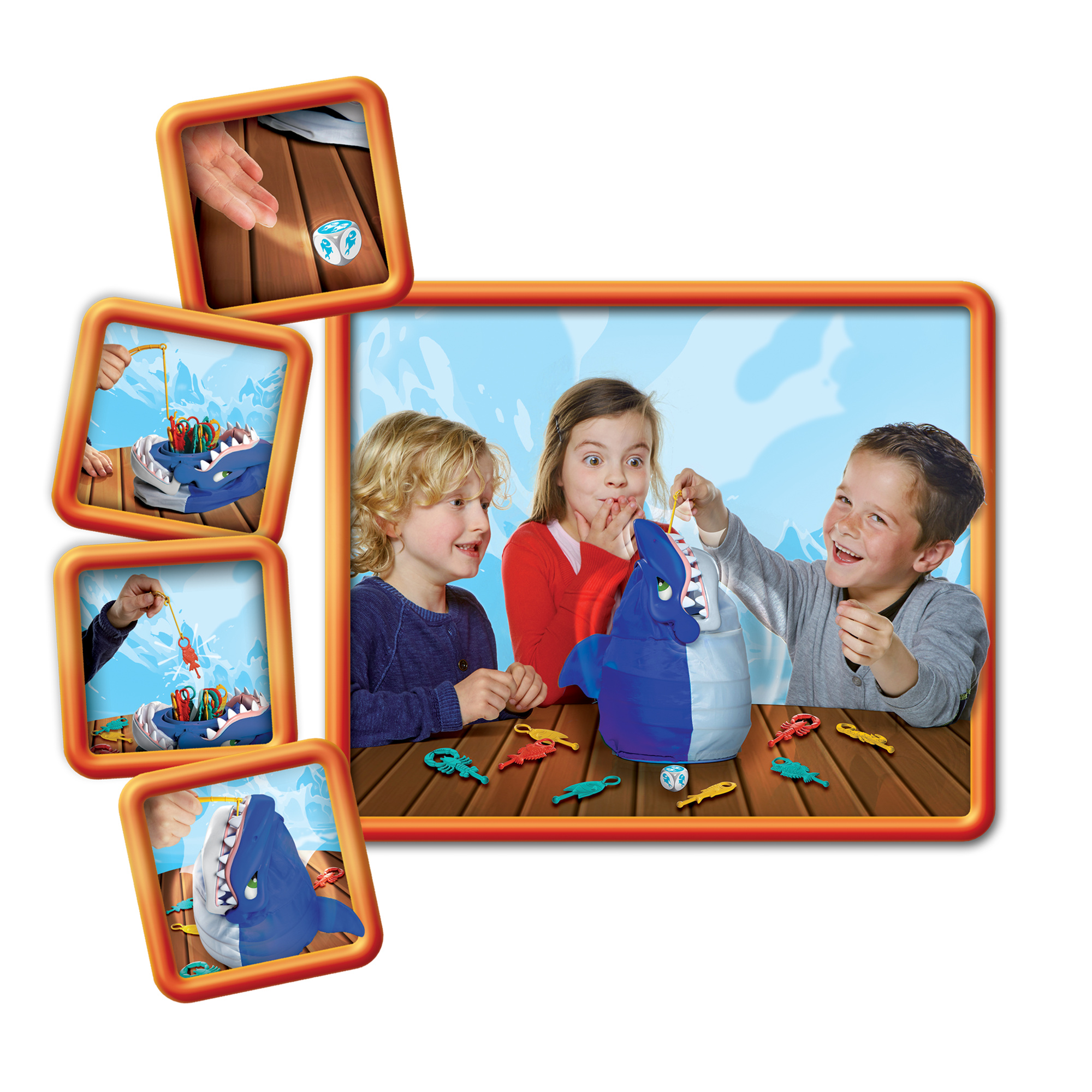 Sfida lo squalo – gioco da tavolo interattivo per bambini dai 4 anni – gioco d’azione e riflessi – pesca e sorprese - 