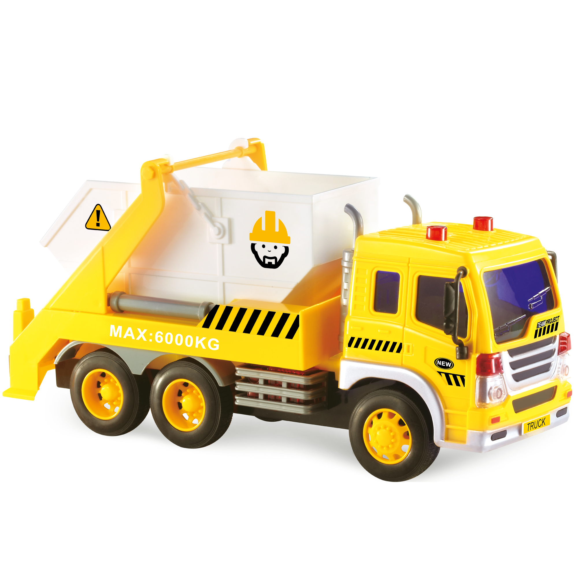 Camion cantiere 1:16 con luci e suoni - parti mobili a frizione - 