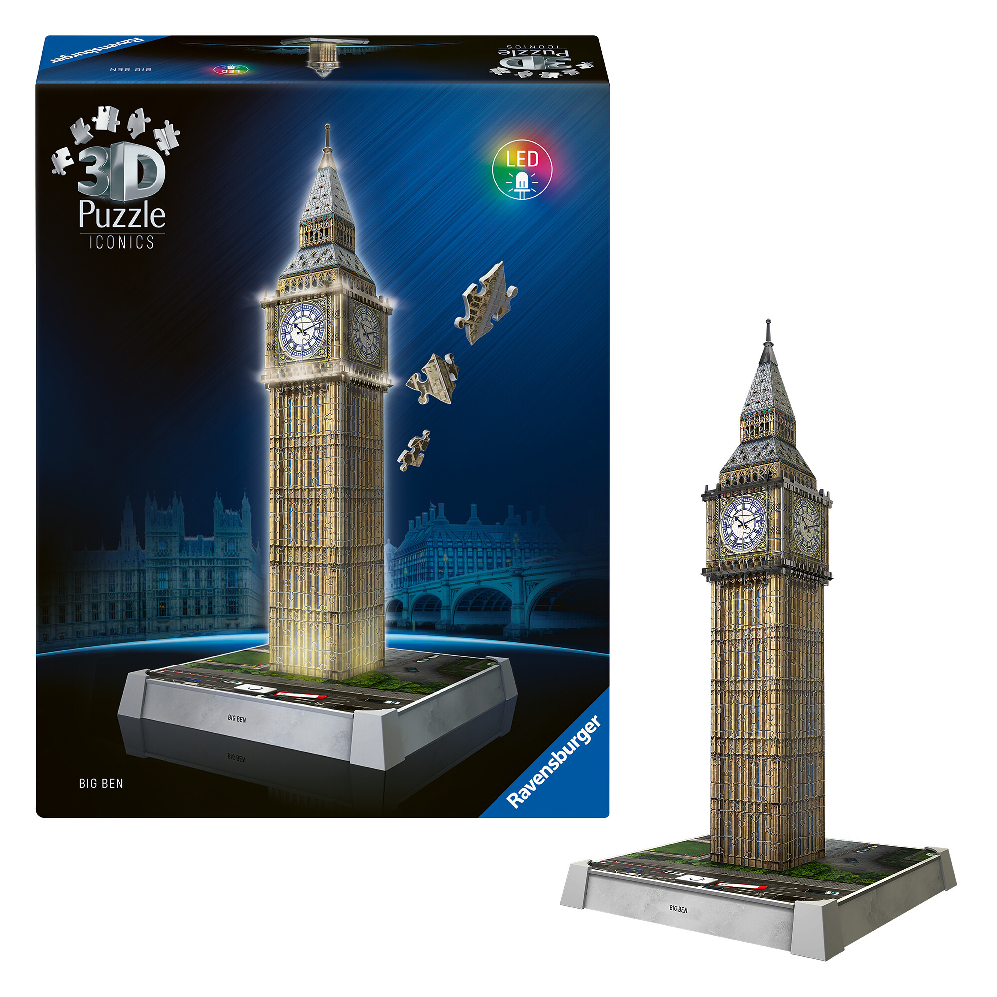 Puzzle 3d iconico: big ben - replica dettagliata in un affascinante modello puzzle 3d - RAVENSBURGER