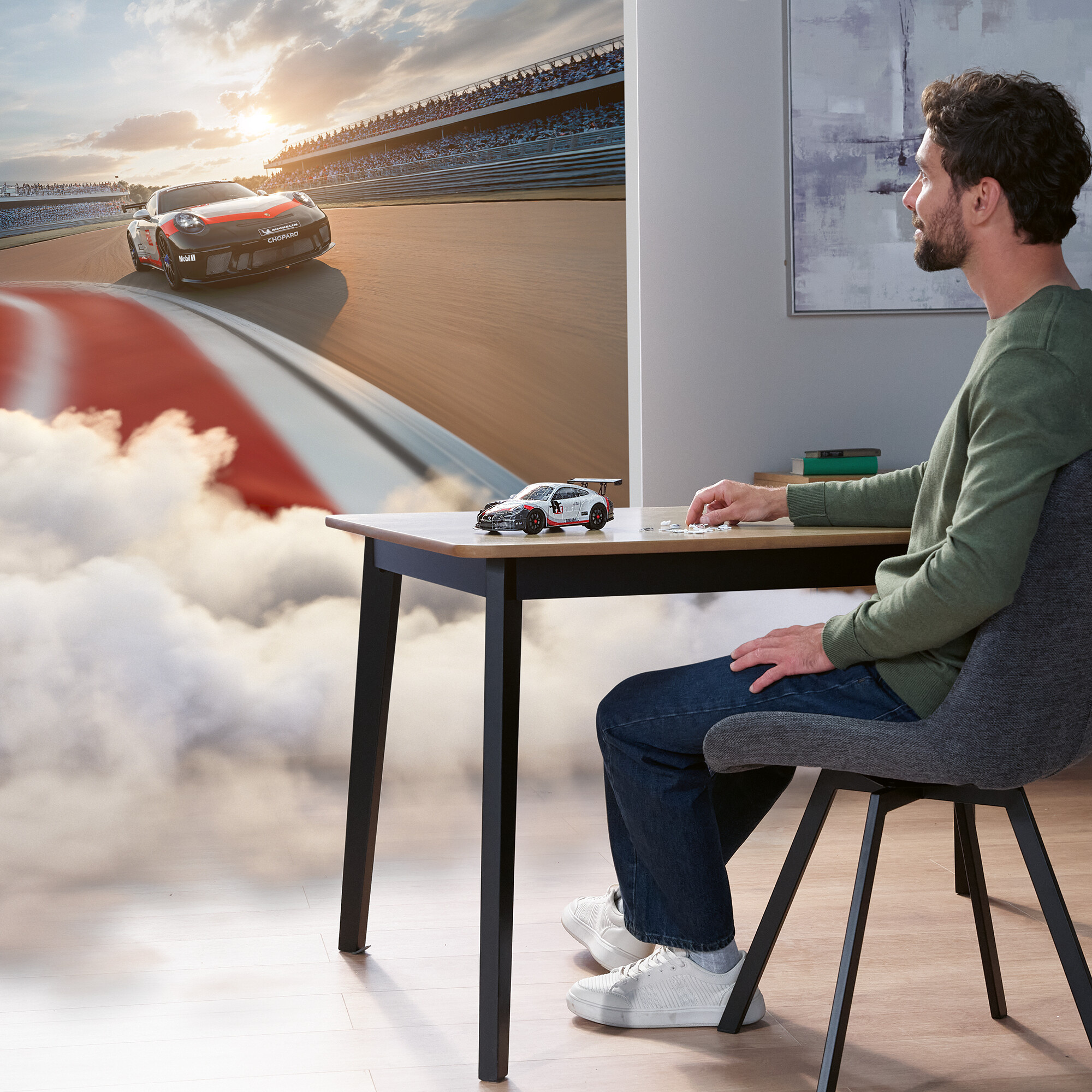 Puzzle 3d iconico: porsche 911 gt3 cup - una vera icona delle auto sportive in un dettagliato modello in scala 1:18 - RAVENSBURGER