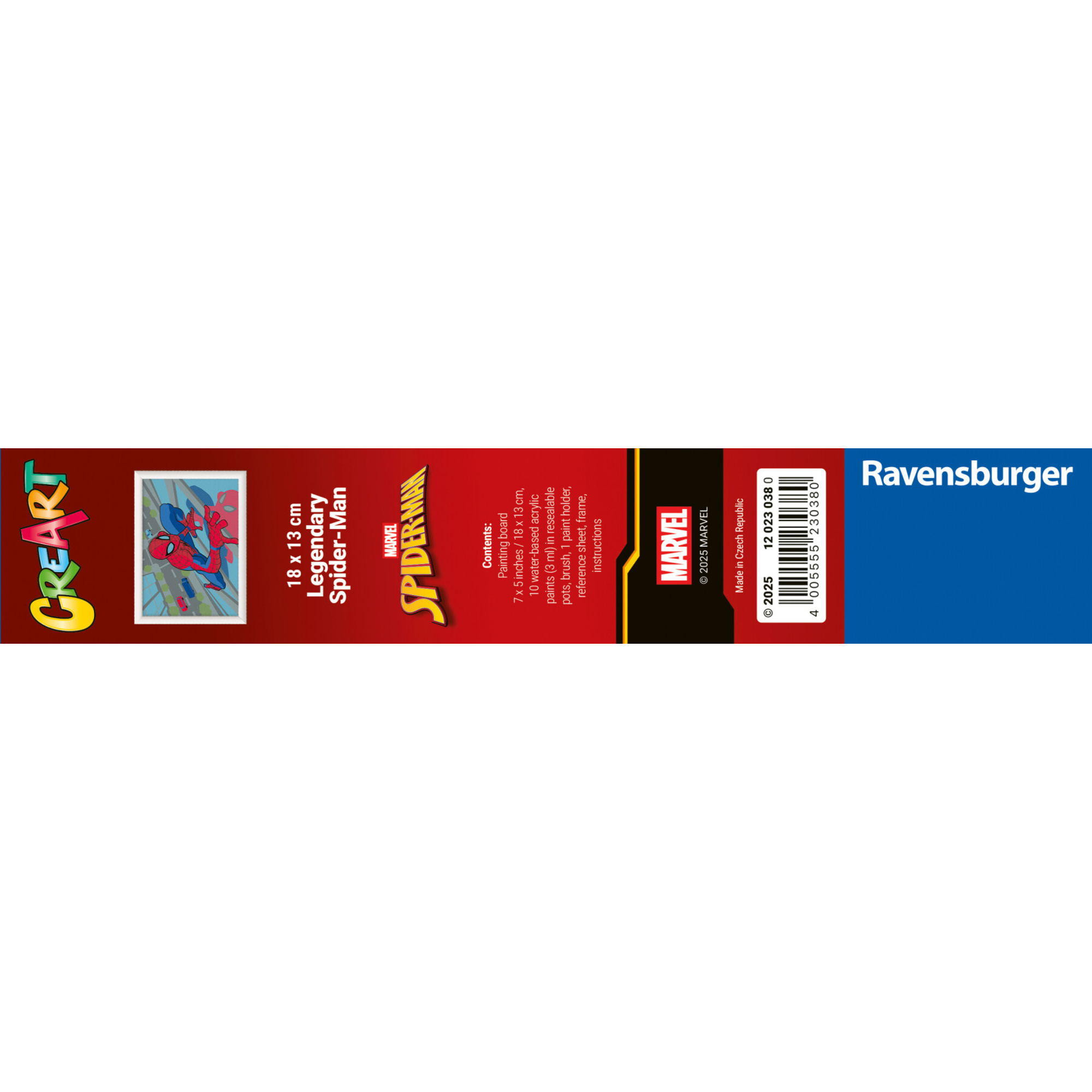 Ravensburger - creart serie e spider-man kit dipingi con i numeri 7+ - Spiderman