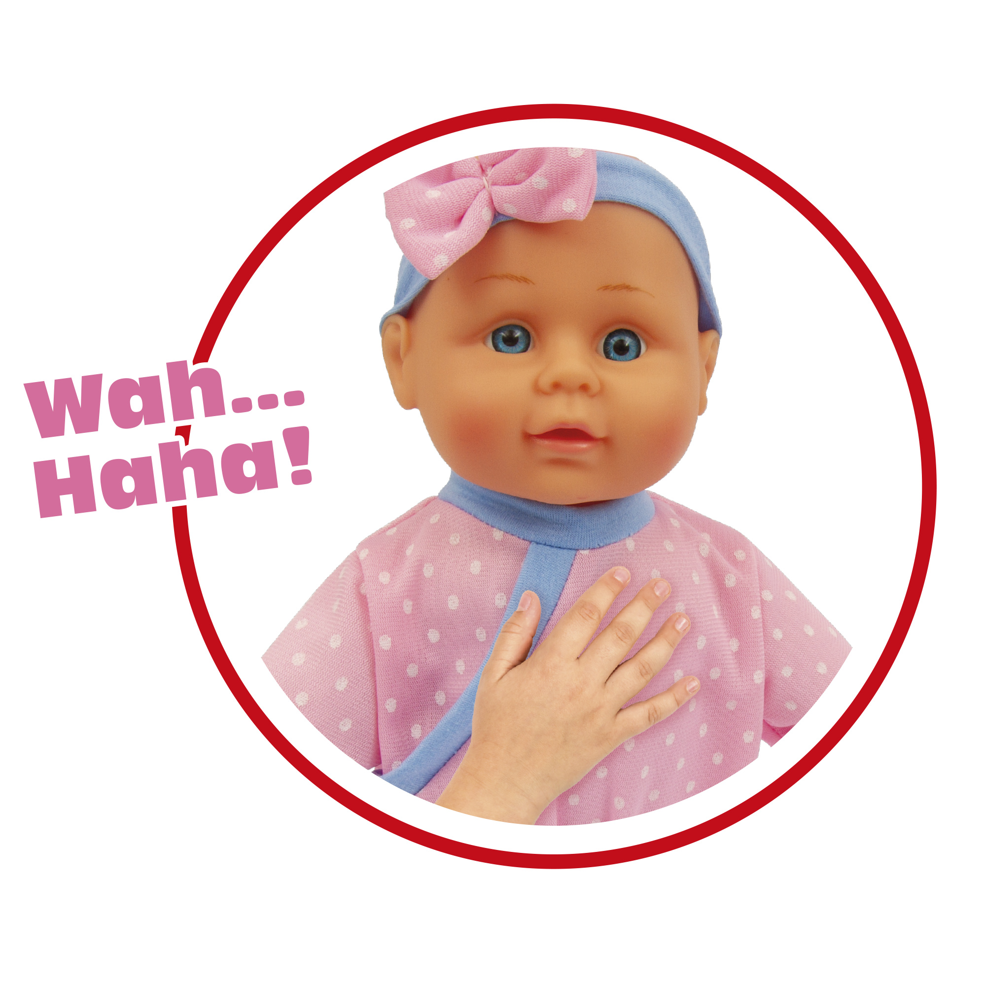 Bambola vicky 29 cm - prime paroline, ride e piange assortito in 2 modelli - 