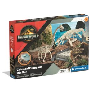 Clementoni - colossal dinosaur dig set - mosasaurus and brachiosaurus - 19434 - CLEMENTONI, Jurassic World