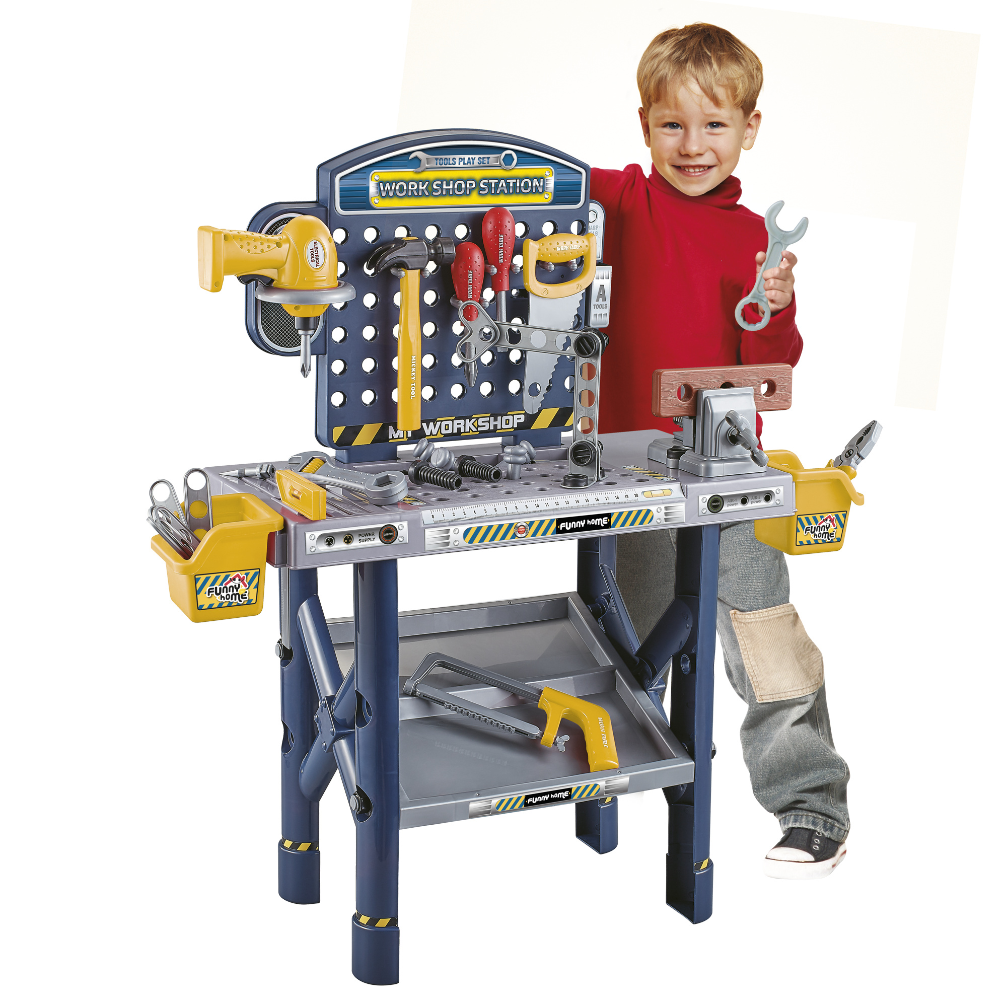 Banco da lavoro con trapano elettrico - BRIKKOLO, SUPERSTAR