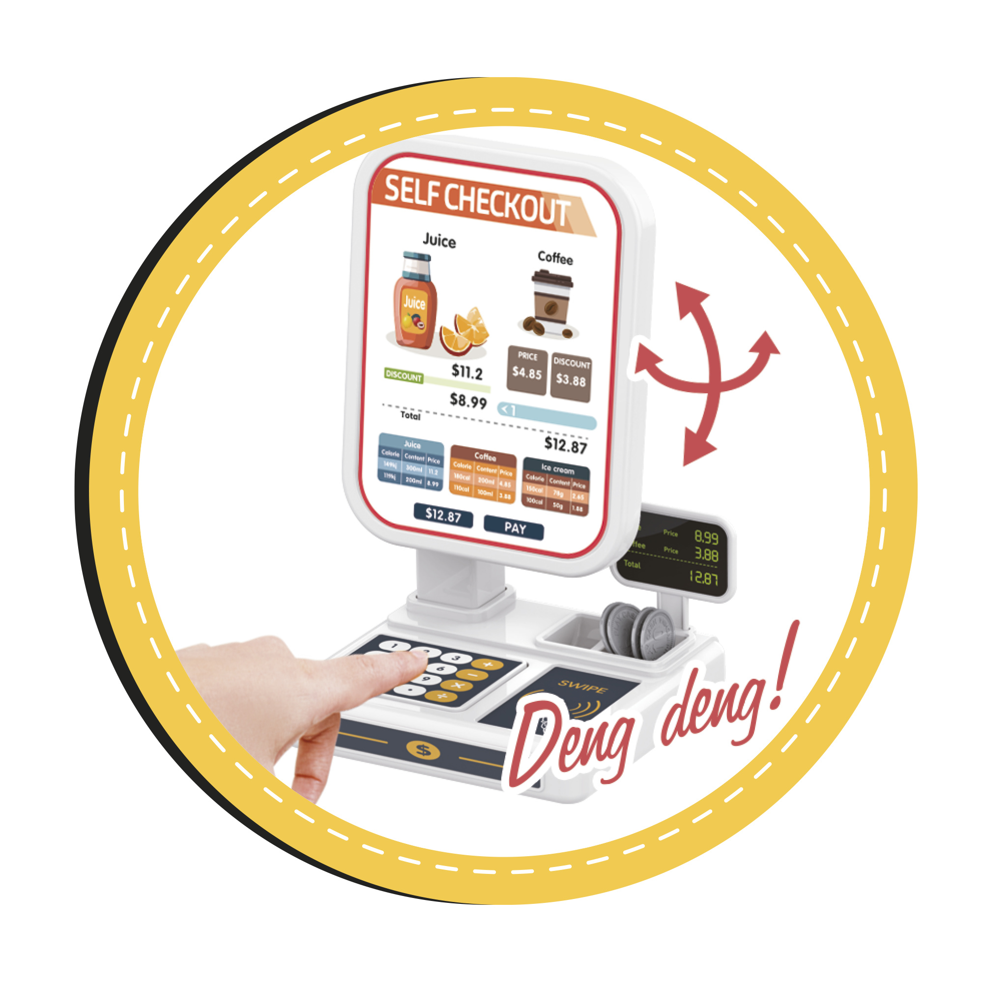 Mini market giocattolo con suoni, luci e 47 accessori - FUNNY HOME