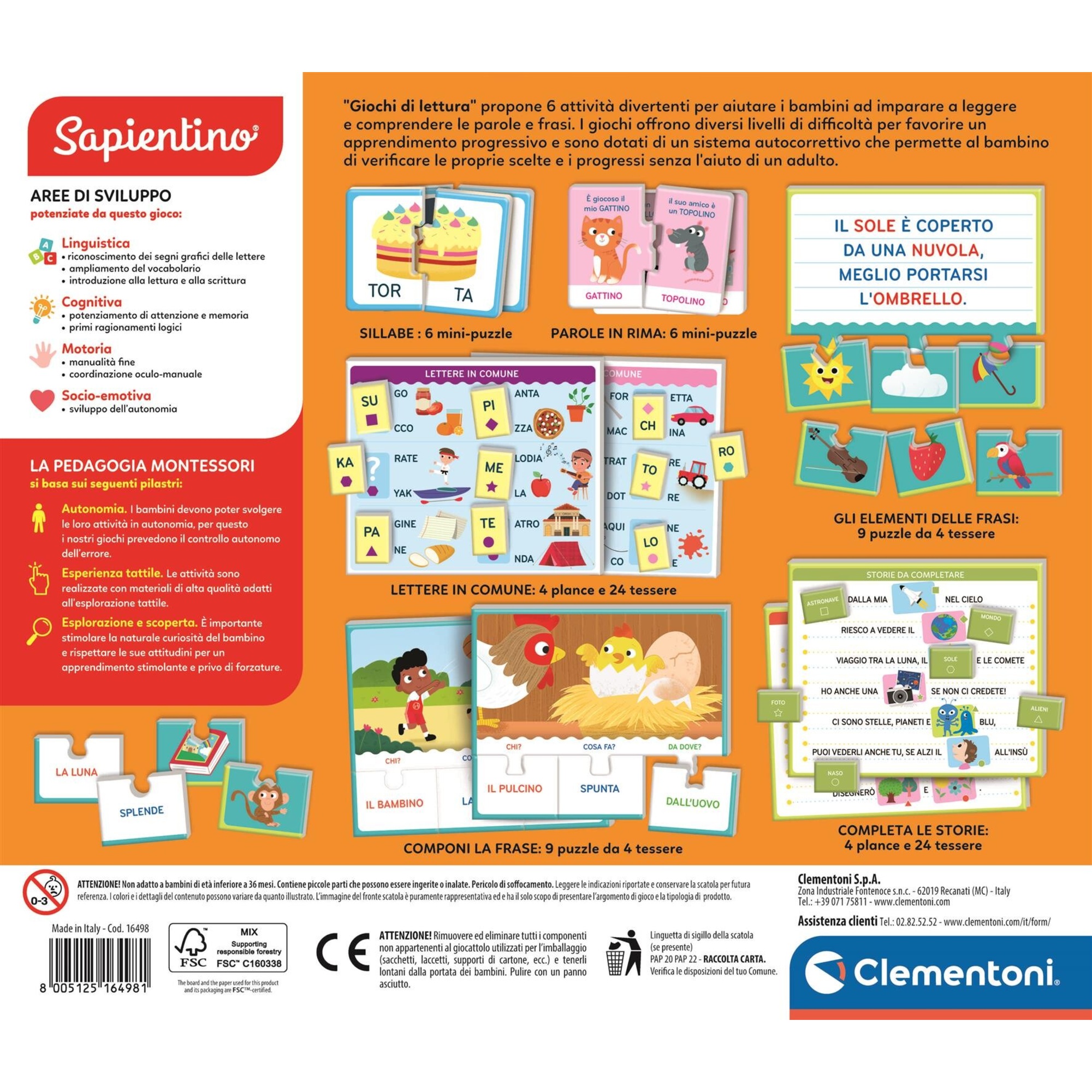 Clementoni - giochi di lettura - 16498 - SAPIENTINO