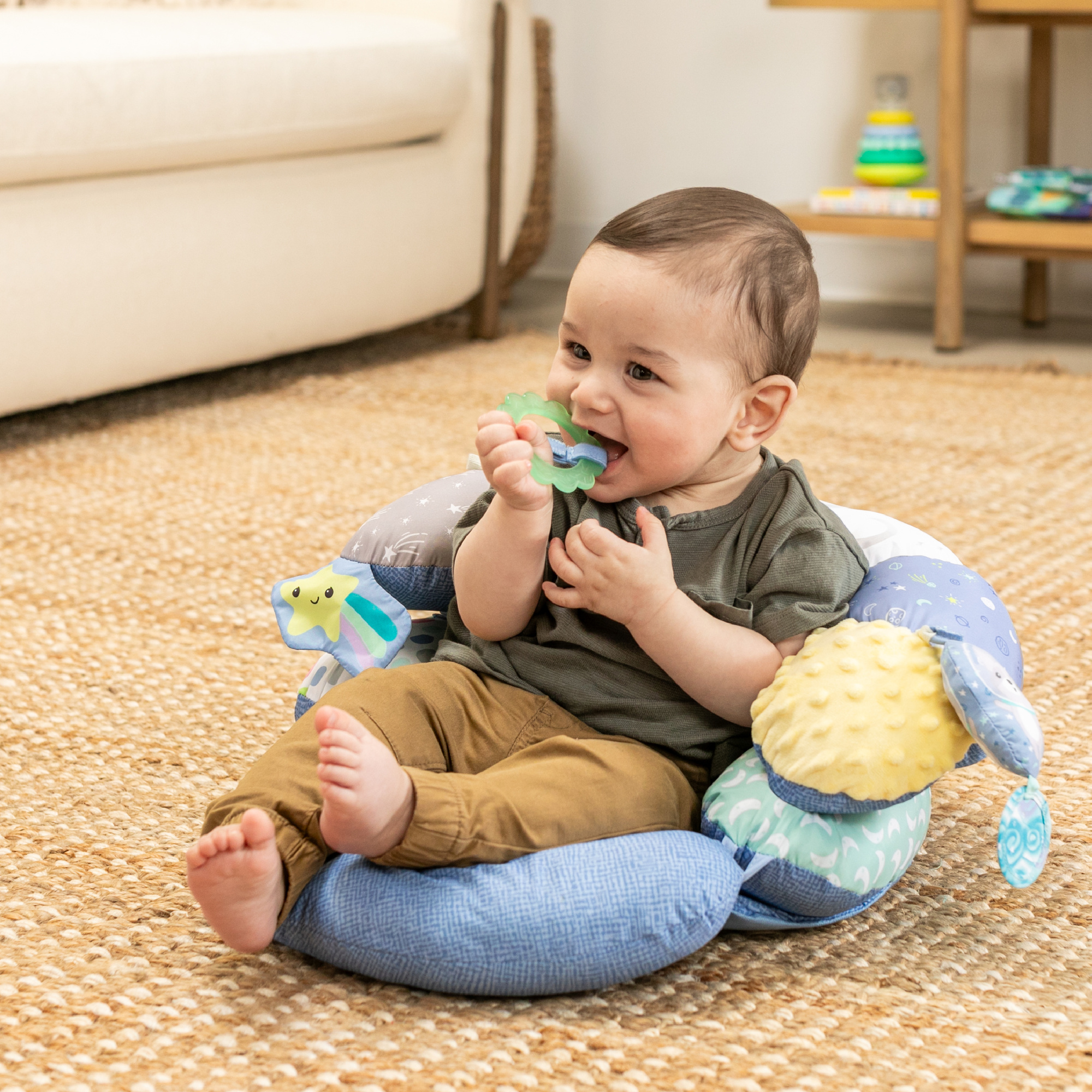 Supporto neonato 2-in-1 tummy time & seated support - comfort e gioco - INFANTINO