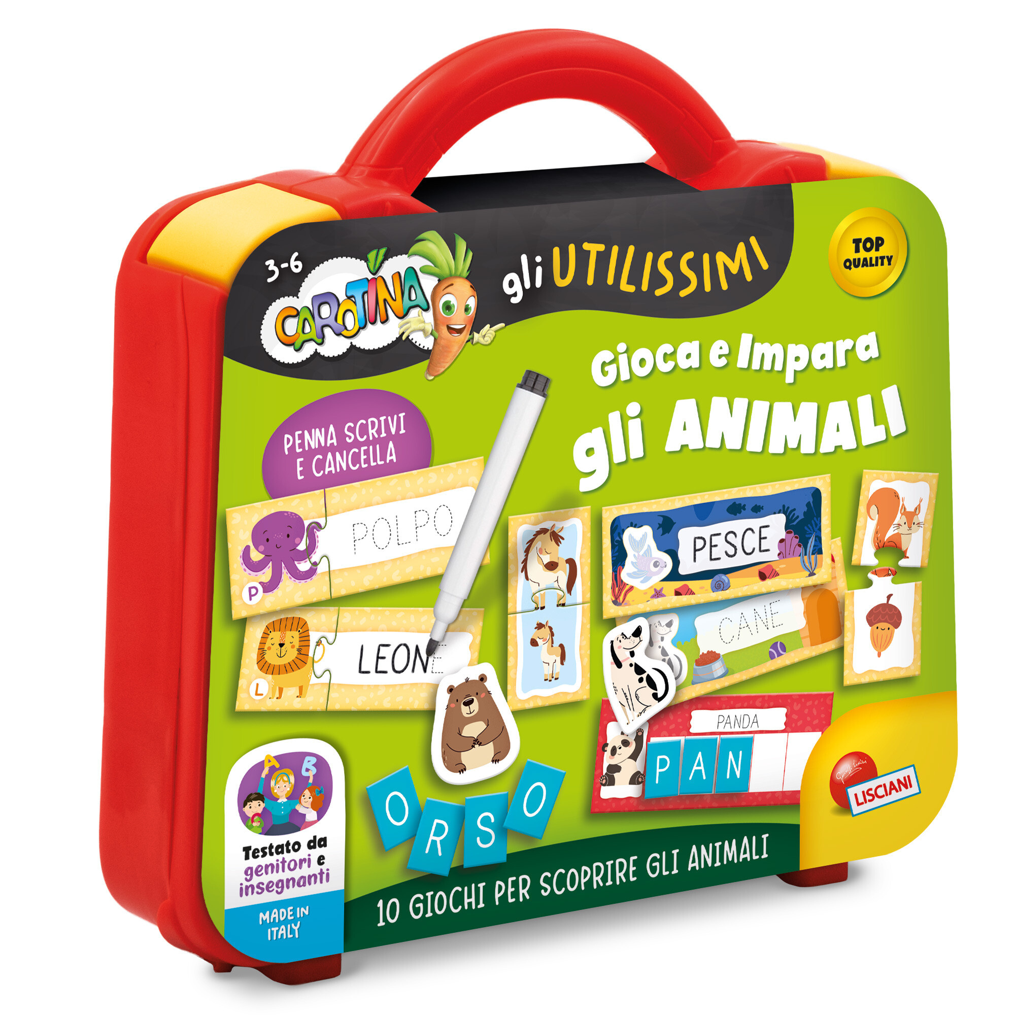 Carotina valigetta gioca e impara animali - LISCIANI