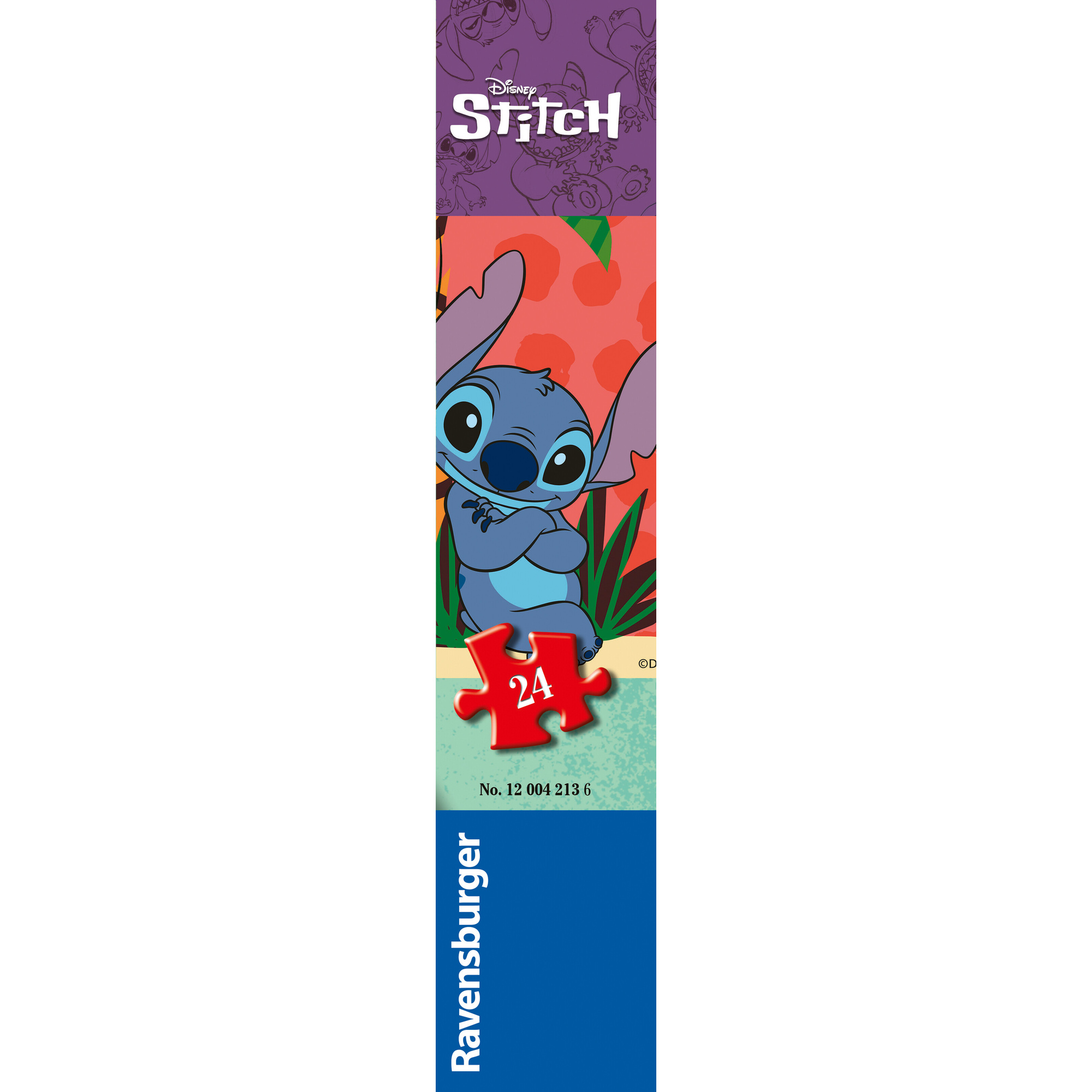 Ravensburger - puzzle stitch, collezione 24 giant pavimento, 24 pezzi, età raccomandata 3+ anni - Disney Stitch