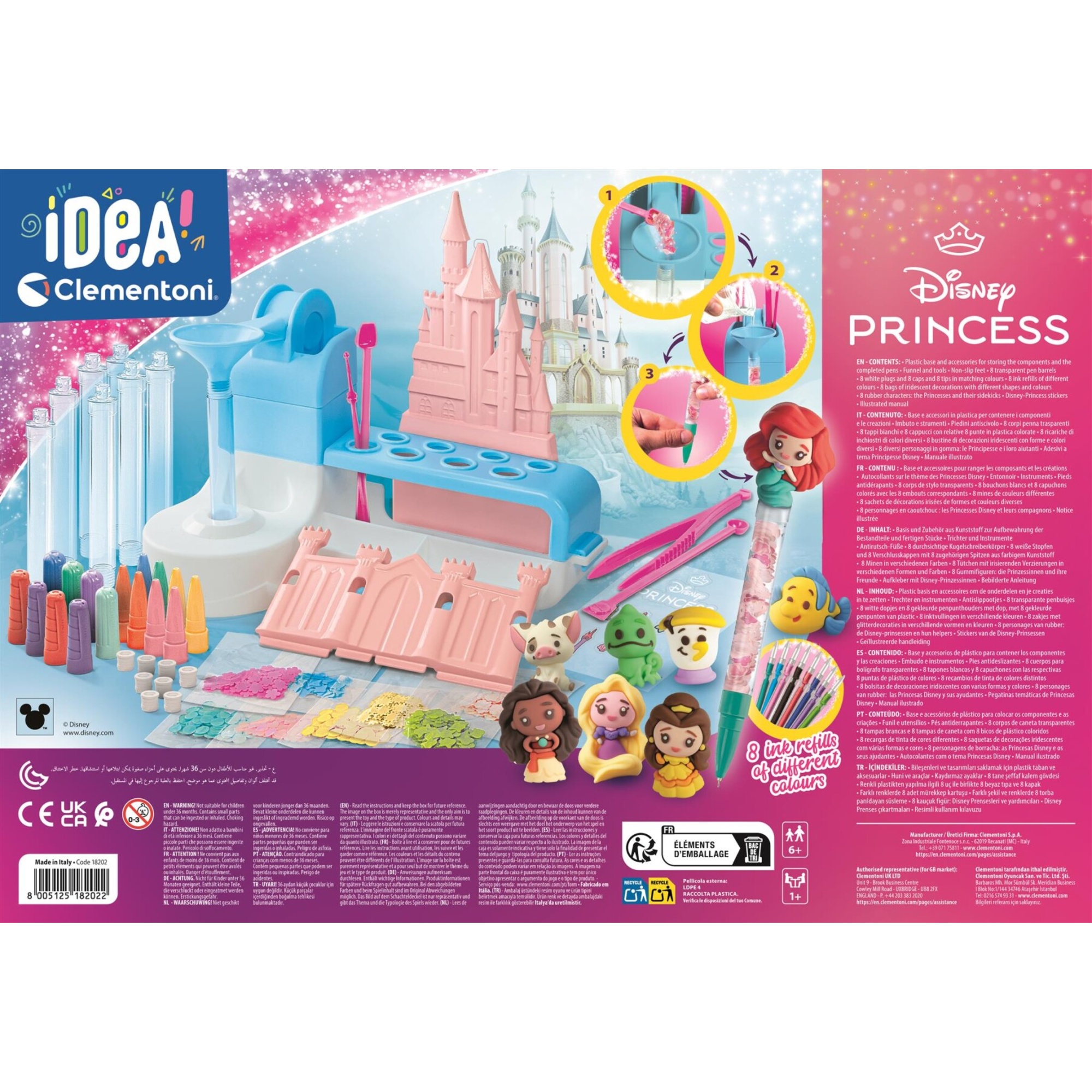 Idea - laboratorio delle penne disney princess - CLEMENTONI, DISNEY PRINCESS, Disney