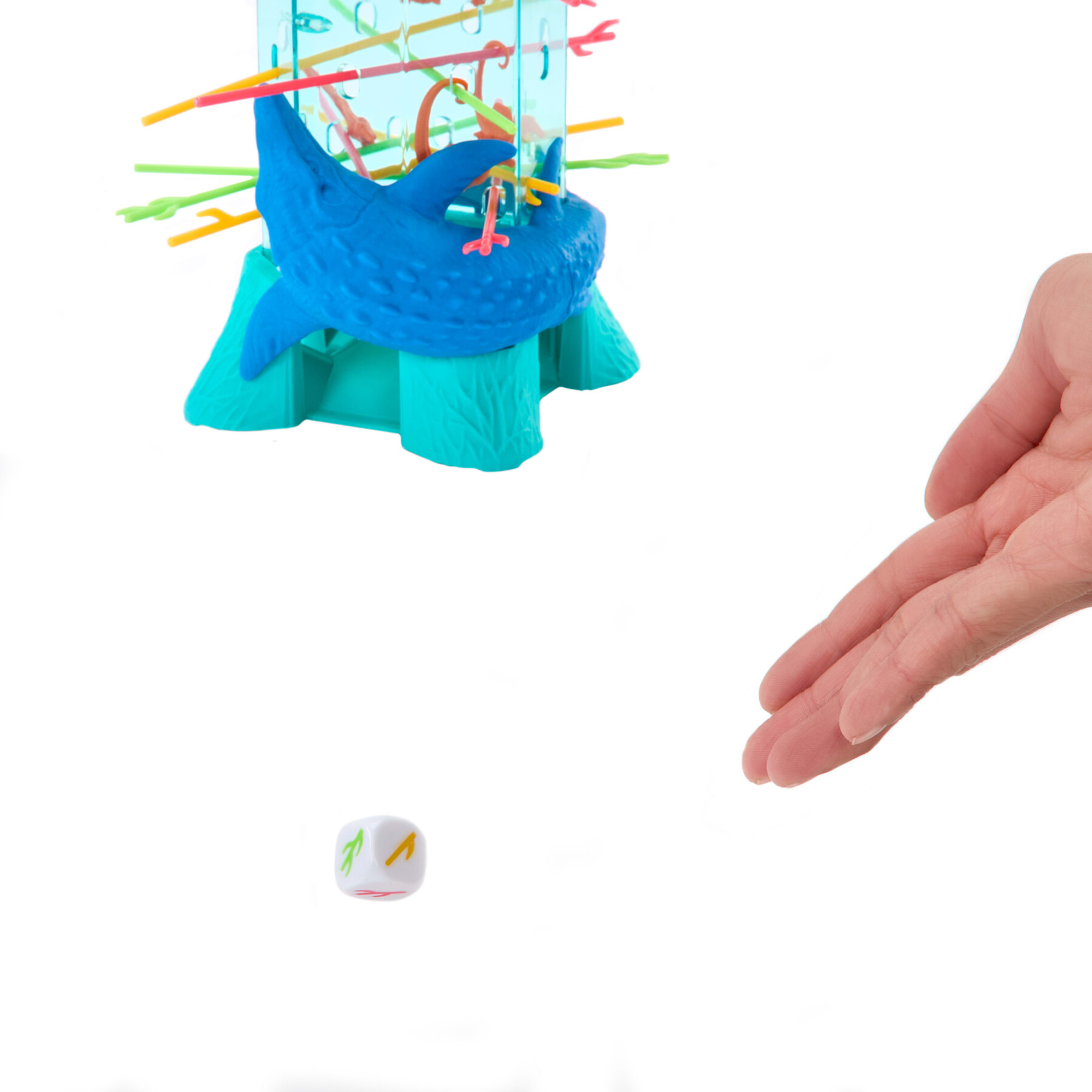 Mattel games - salve le scimmie jurassic world la rinascita, gioco per bambini e famiglia con torre oceanica e spinosauri ispirati al film - Jurassic World