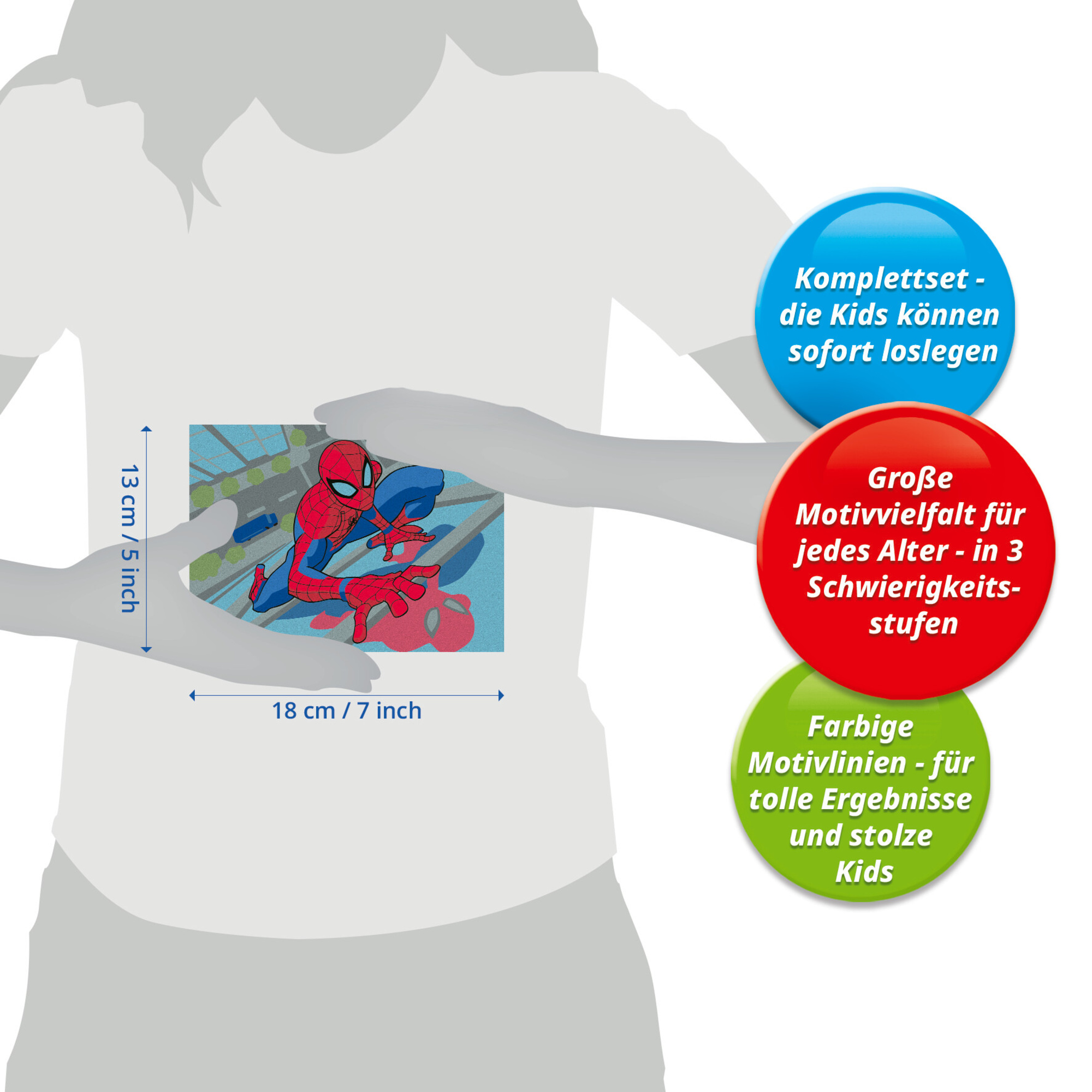 Ravensburger - creart serie e spider-man kit dipingi con i numeri 7+ - Spiderman