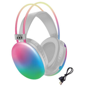 Cuffie wireless con luci led, microfono e batteria ricaricabile - 