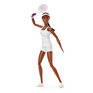 Barbie signature - venus williams serie inspiring women, bambola da collezione con completo da tennis e racchetta inclusa - Barbie