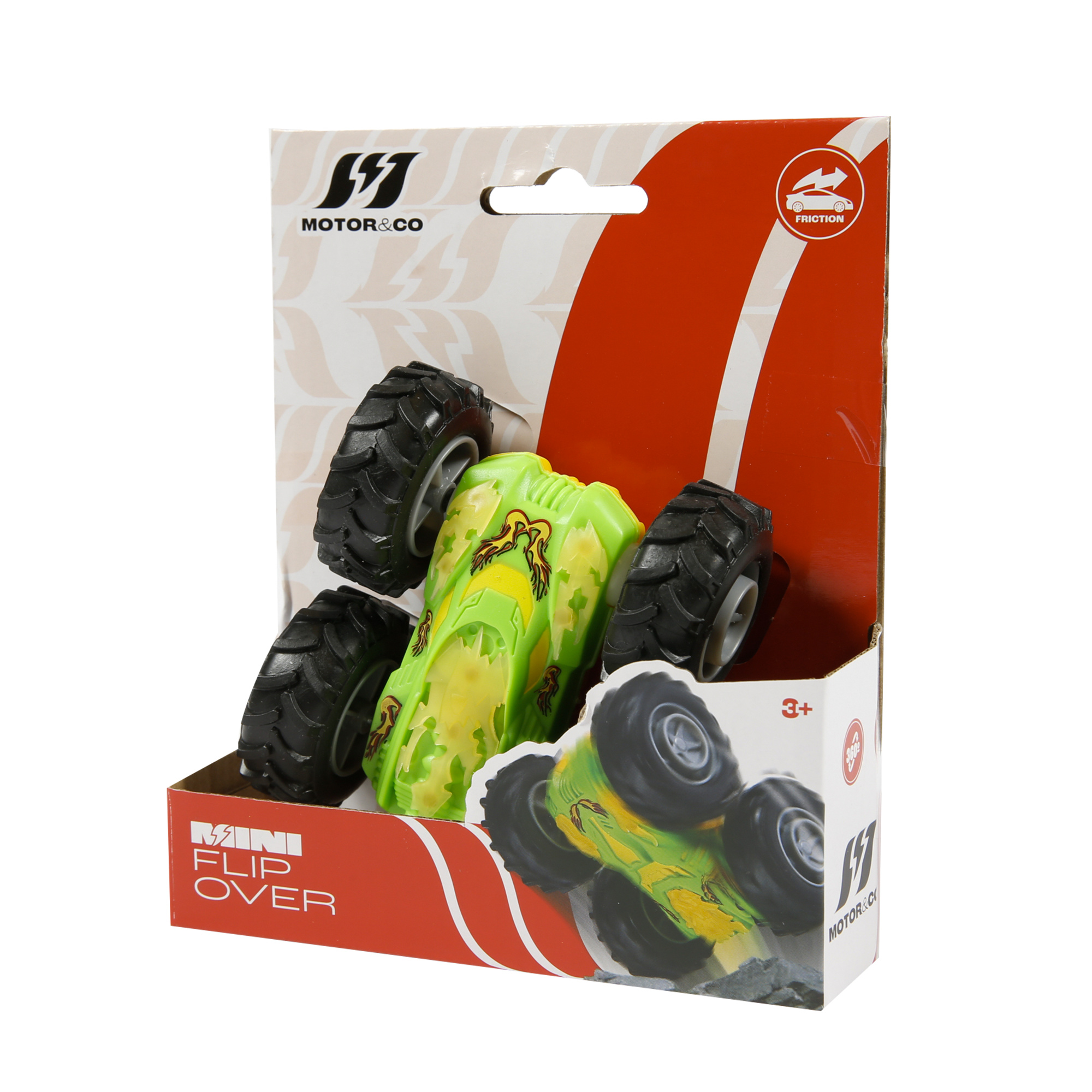 Mini auto flip over a frizione - si ribalta e continua la corsa assortita - 