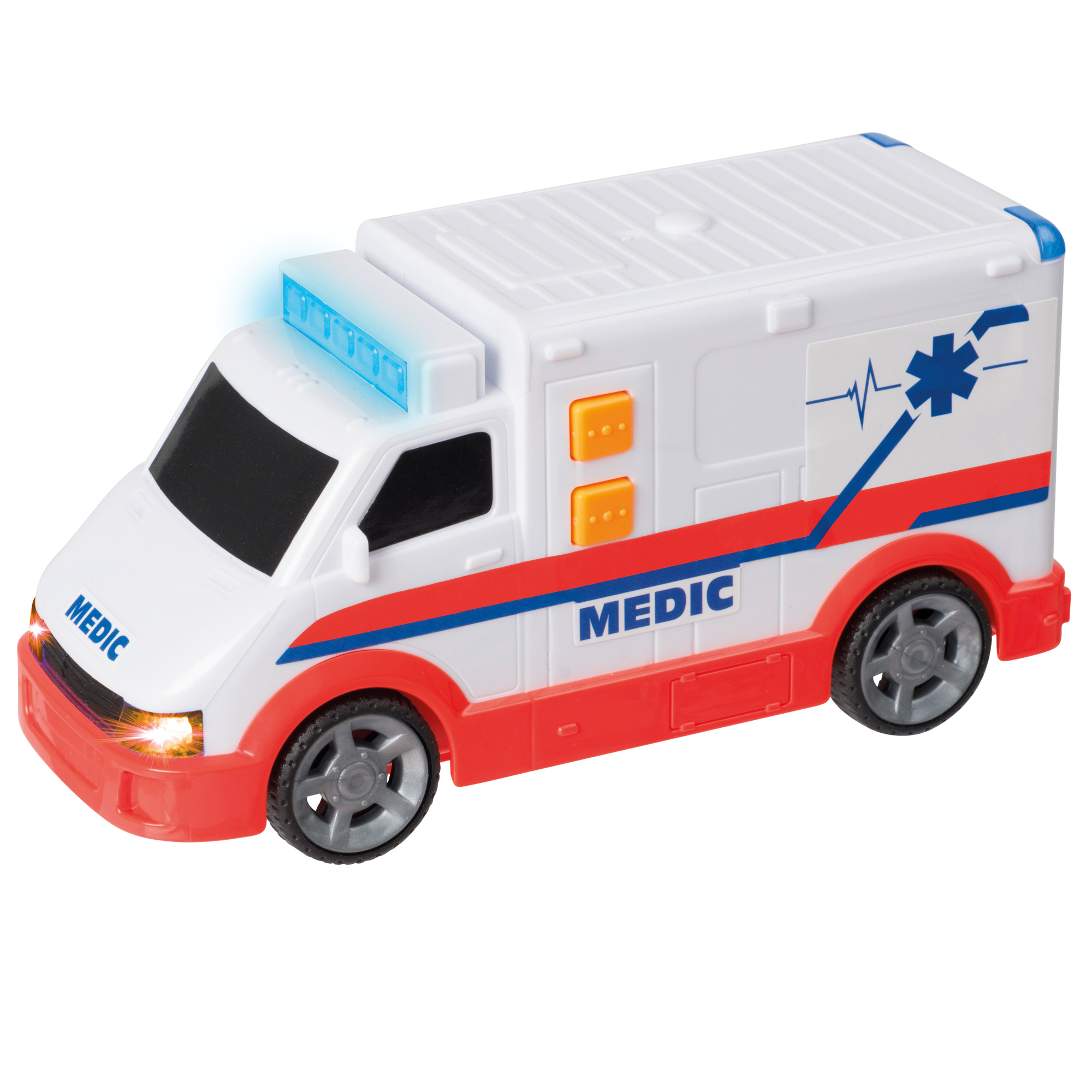 Mini veicoli emergenza con luci e suoni - camion ed elicottero assortito - 