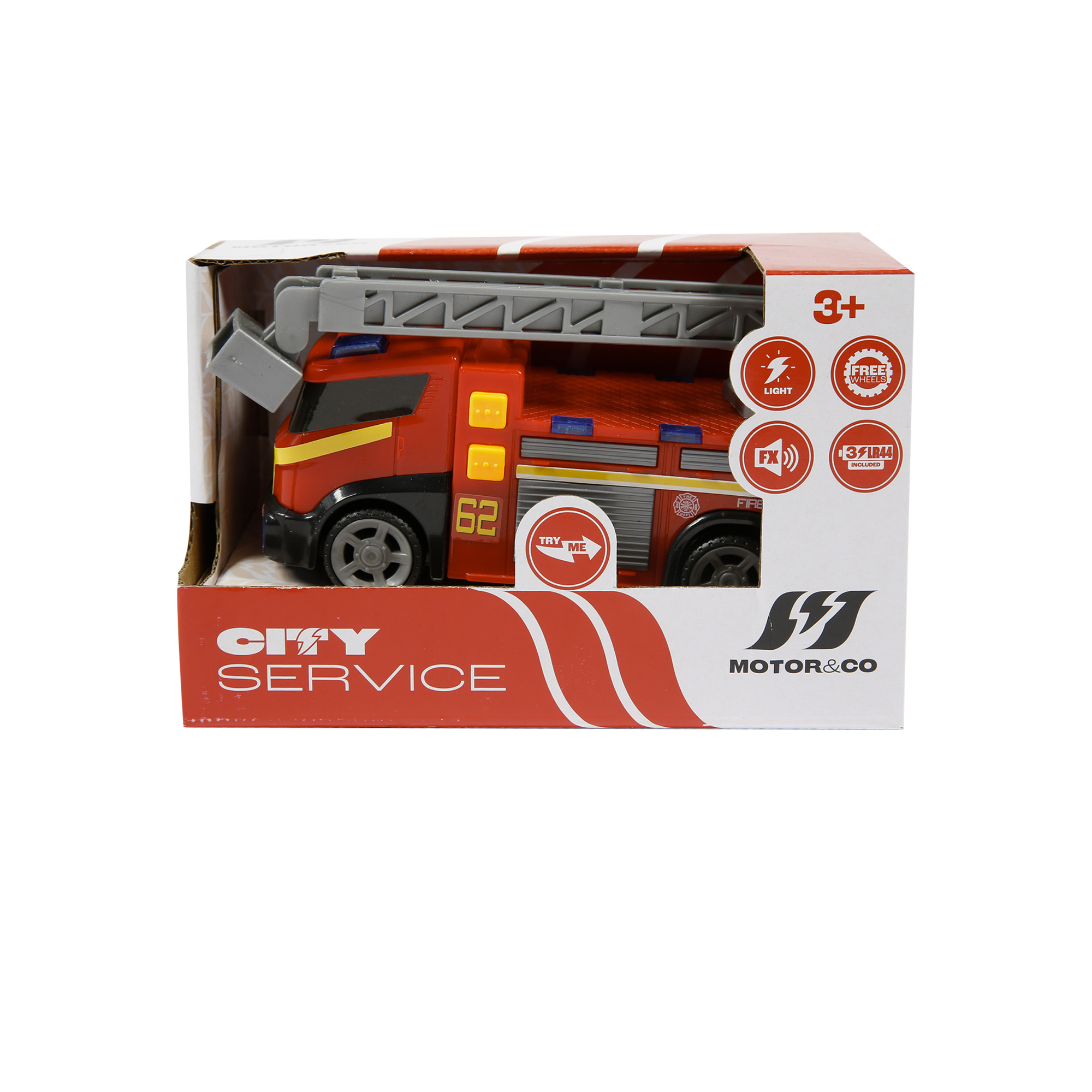 Mini veicoli emergenza con luci e suoni - camion ed elicottero assortito - 