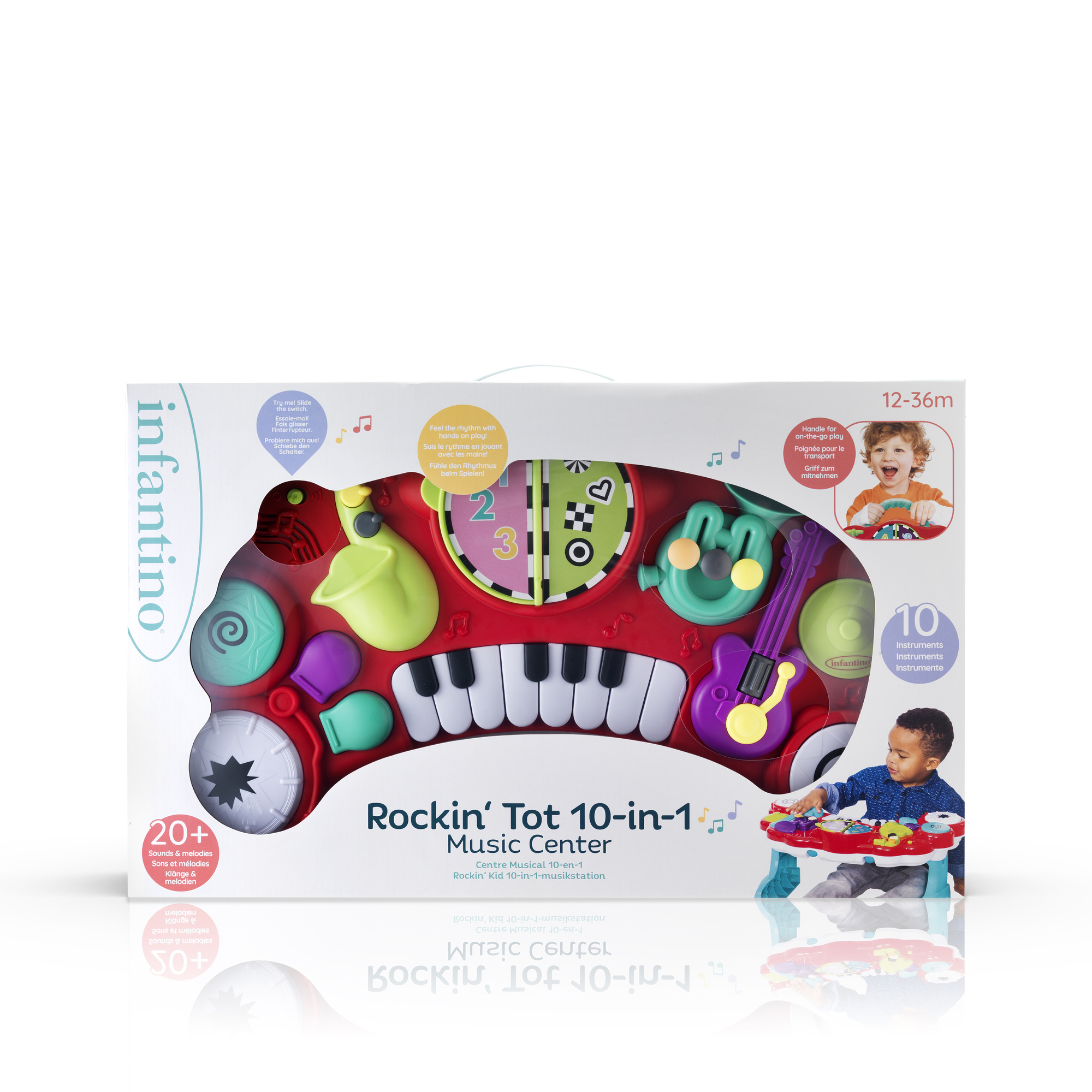Music center 10-in-1 per bambini - tastiera e melodie interattive - 12m+ - INFANTINO, SUPERSTAR