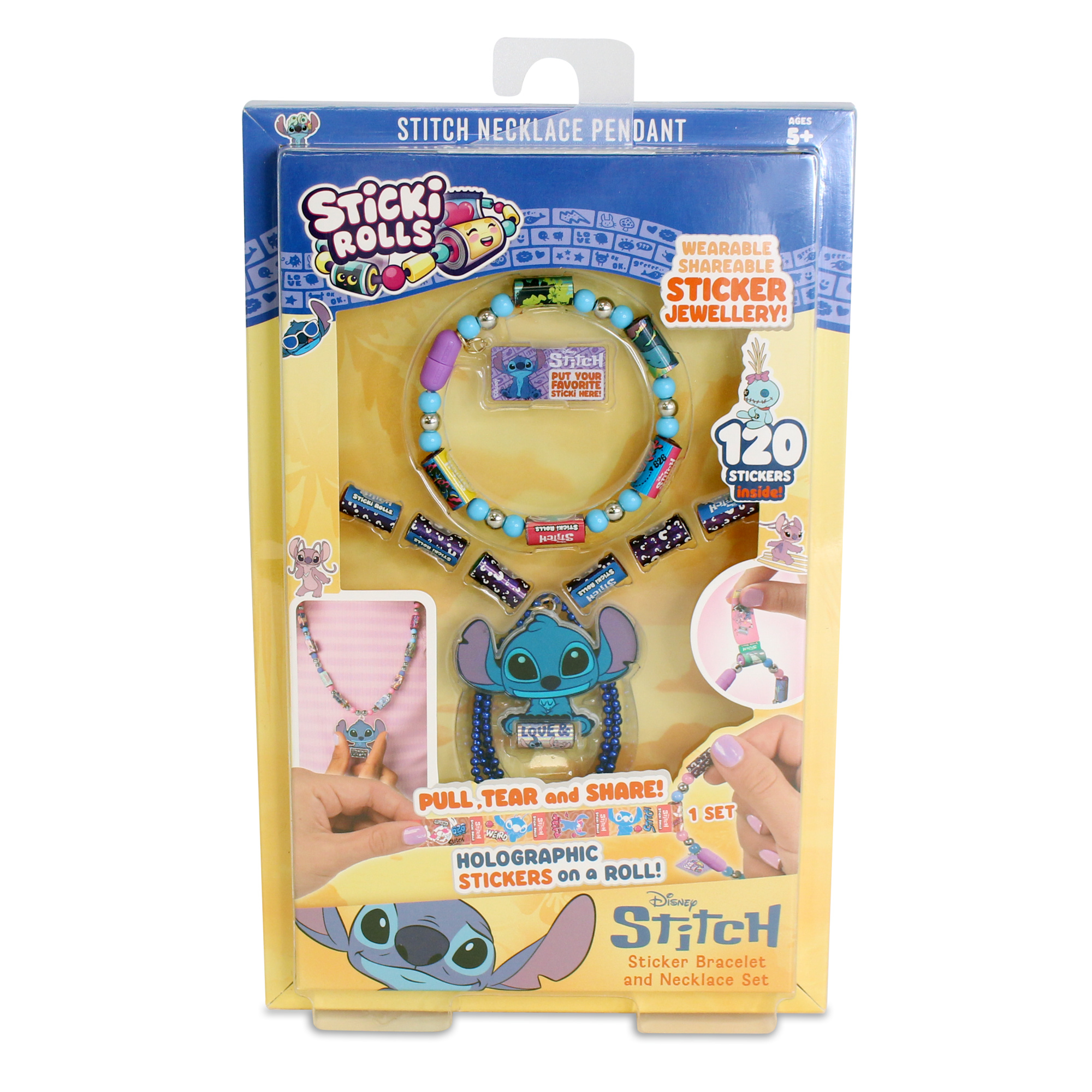 Sticki rolls sticki band disney stitch – braccialetti adesivi indossabili e condivisibili 5+ - Disney Stitch
