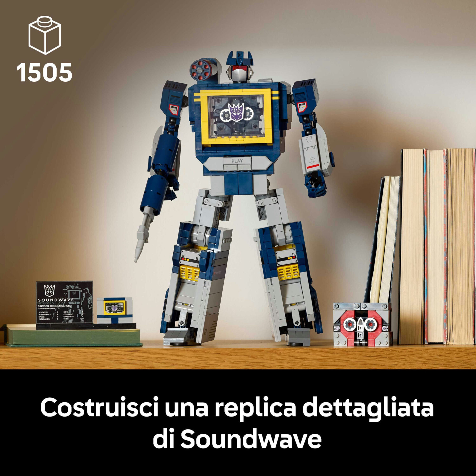 Lego - 10358 - icons transformers soundwave da collezione - TRANSFORMER, LEGO ICONS