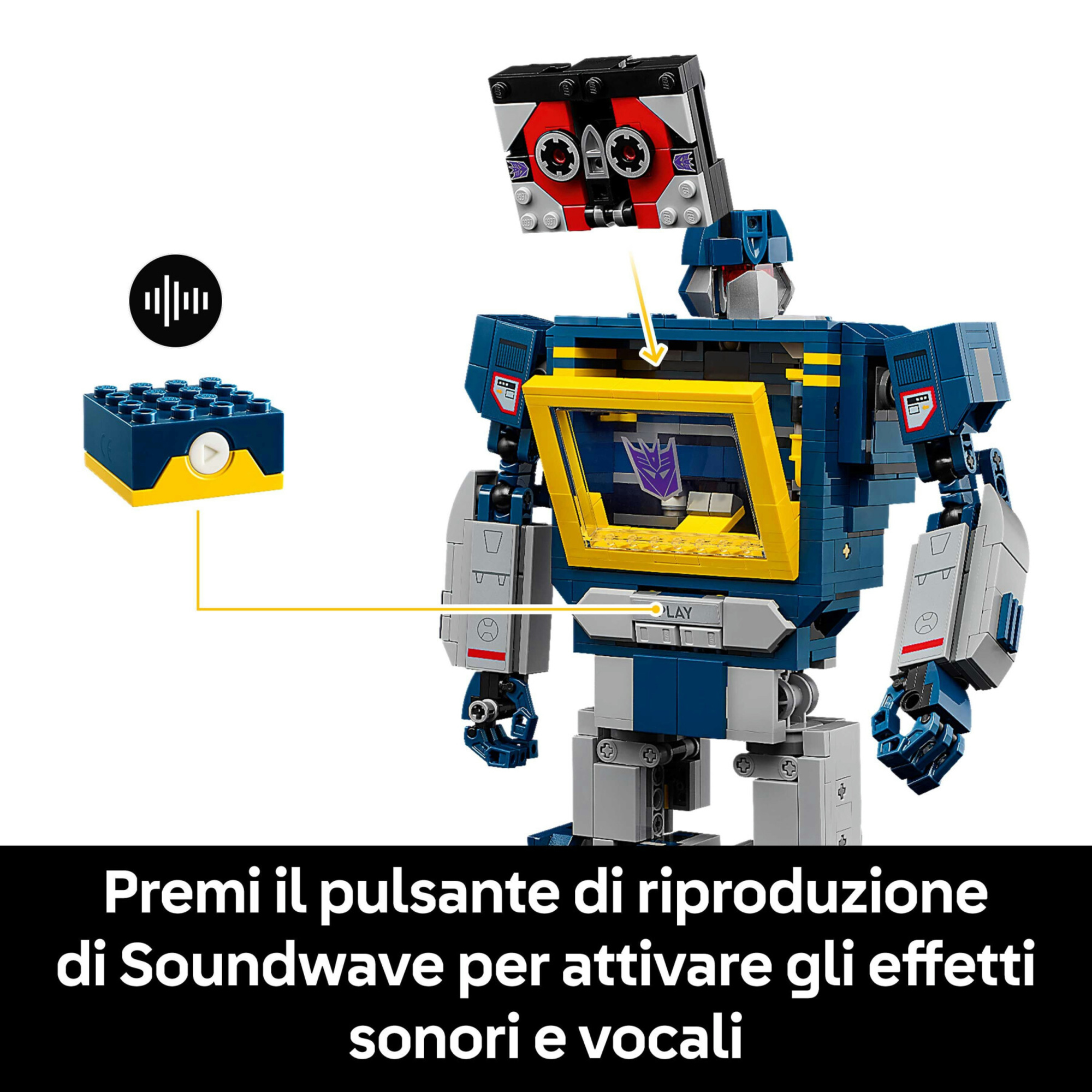 Lego - 10358 - icons transformers soundwave da collezione - TRANSFORMER, LEGO ICONS