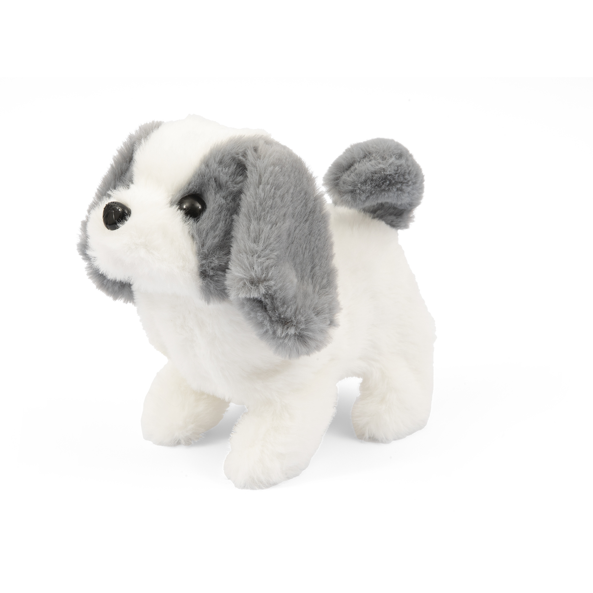 Cagnolino labrador  peluche interattivo a batteria con osso e suoni - AMI PLUSH