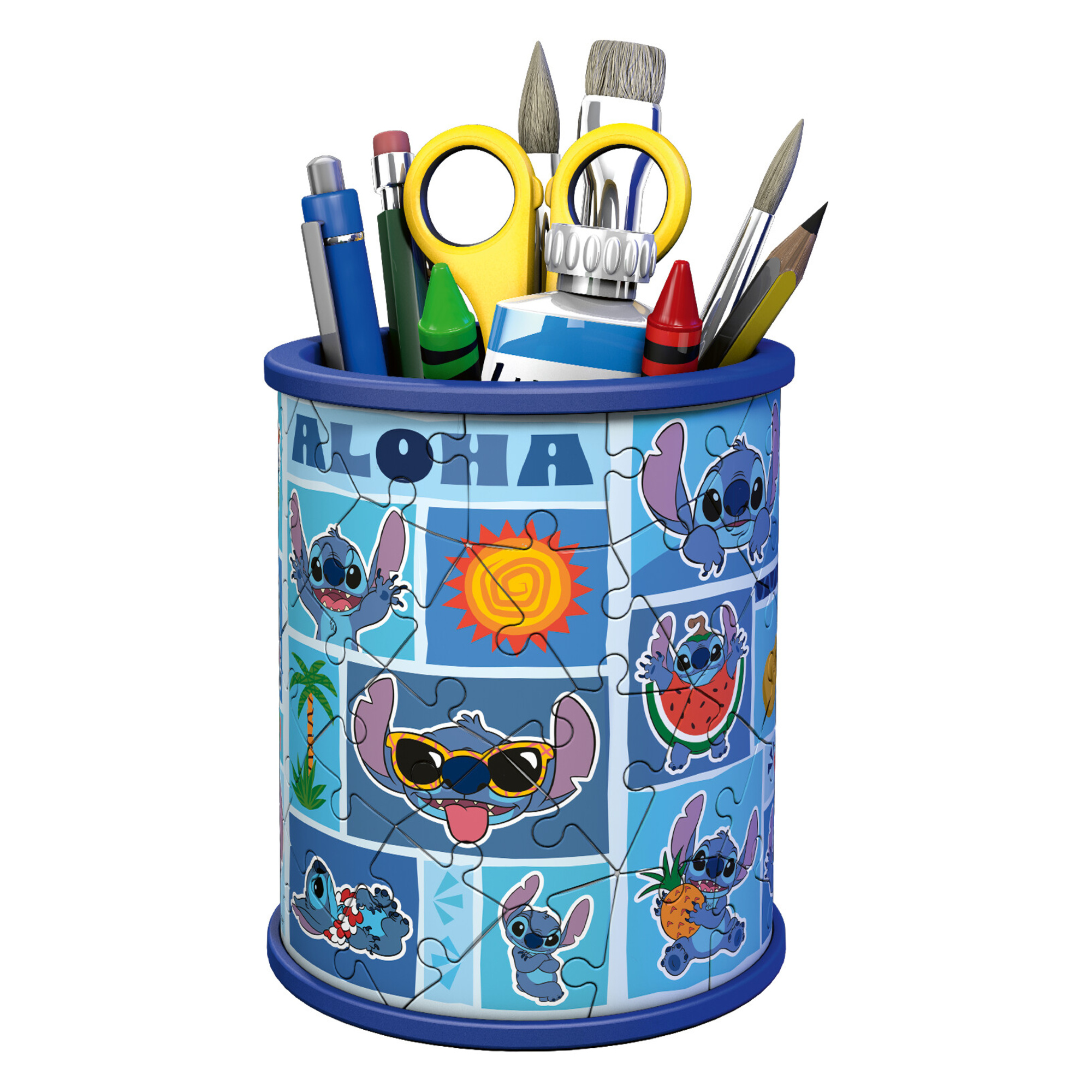 Puzzle 3d portapenne stitch, 54 pezzi, 6+ anni - Disney Stitch