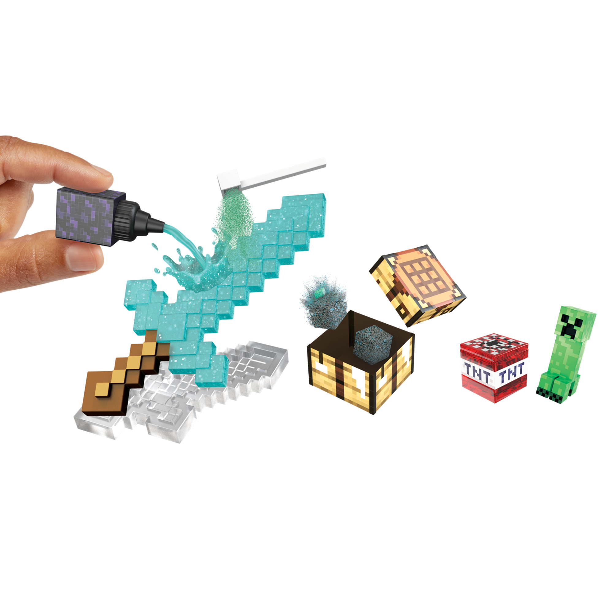 Mga's miniverse™ make it mini™ minecraft - crafting, estrazione mineraria, pixel, strumenti, animali, fai da te, non edibile - MINIVERSE MGA