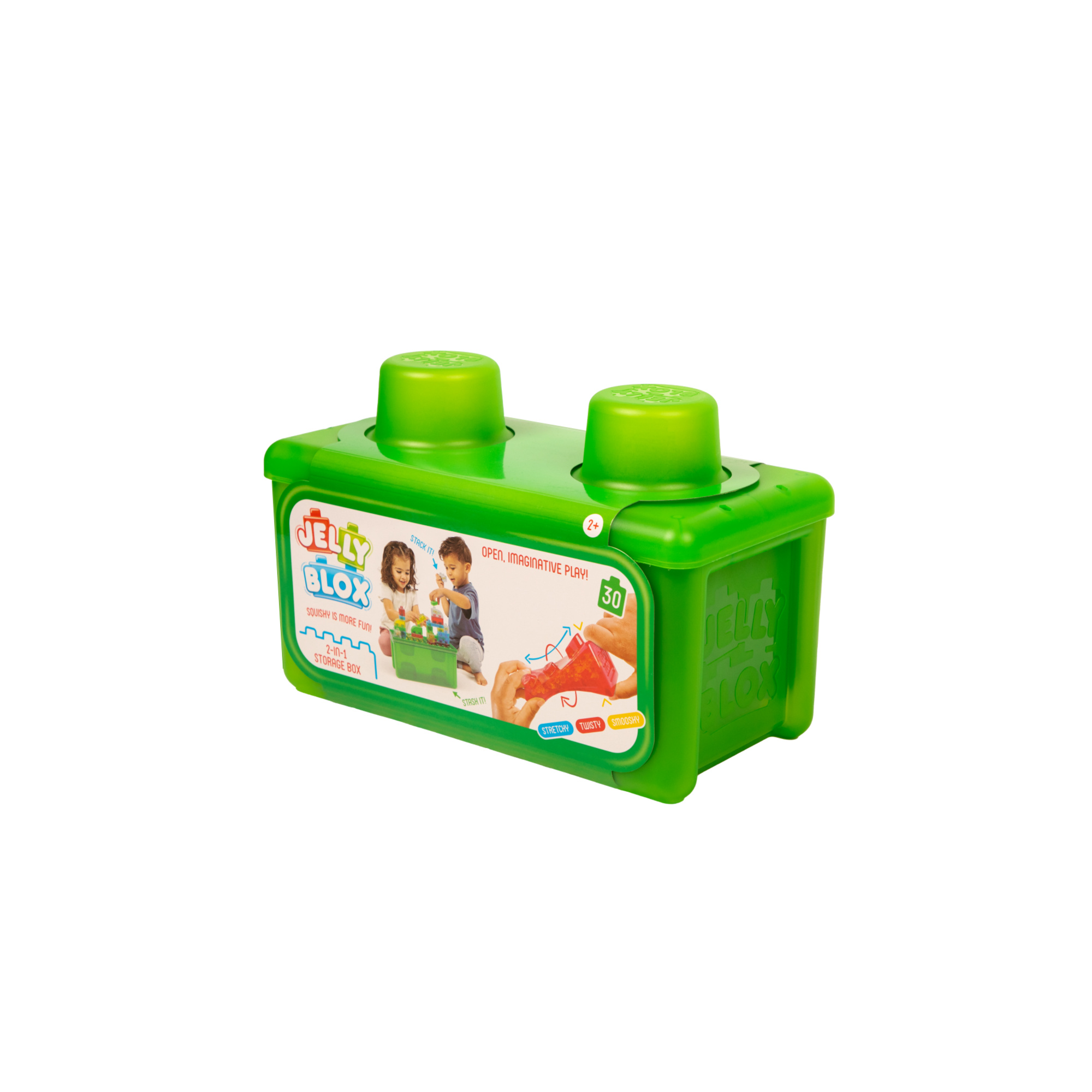 Jelly blox - box 30 mattoncini - gioco di costruzione per bambini dai 2 anni - 