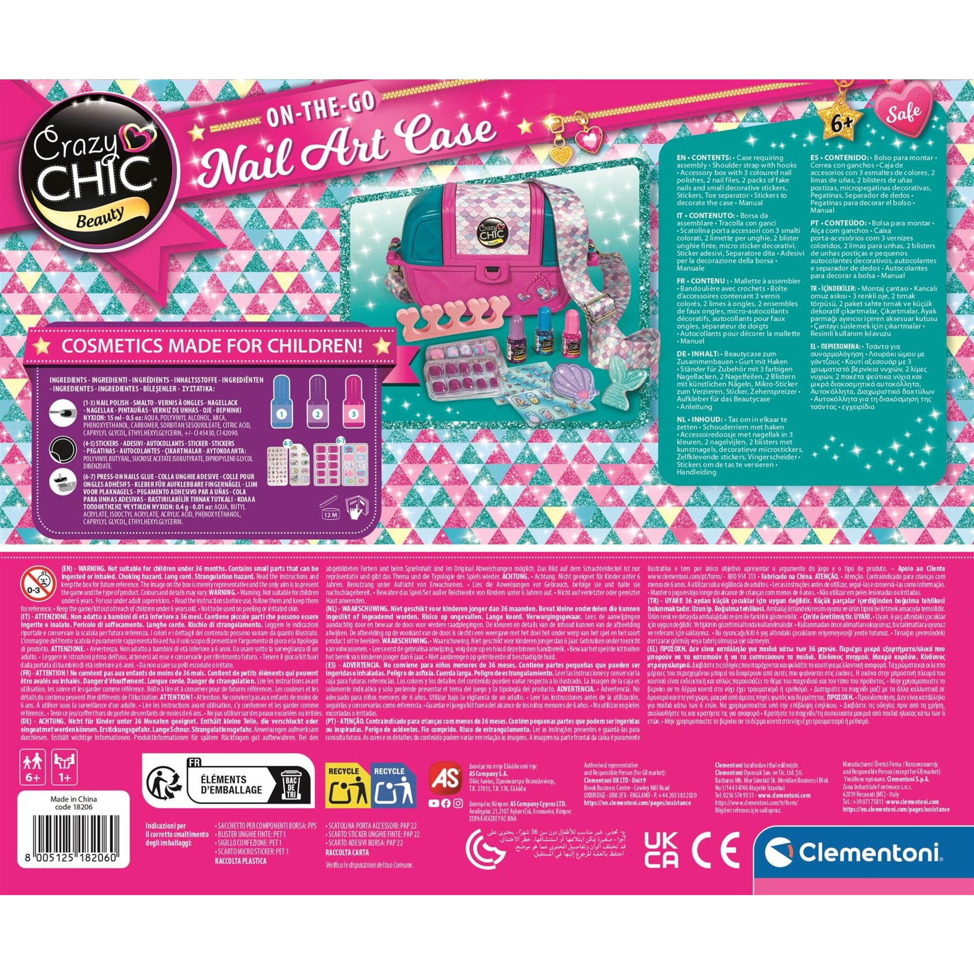 Clementoni - crazy chic - nail art case - 18206 - CLEMENTONI