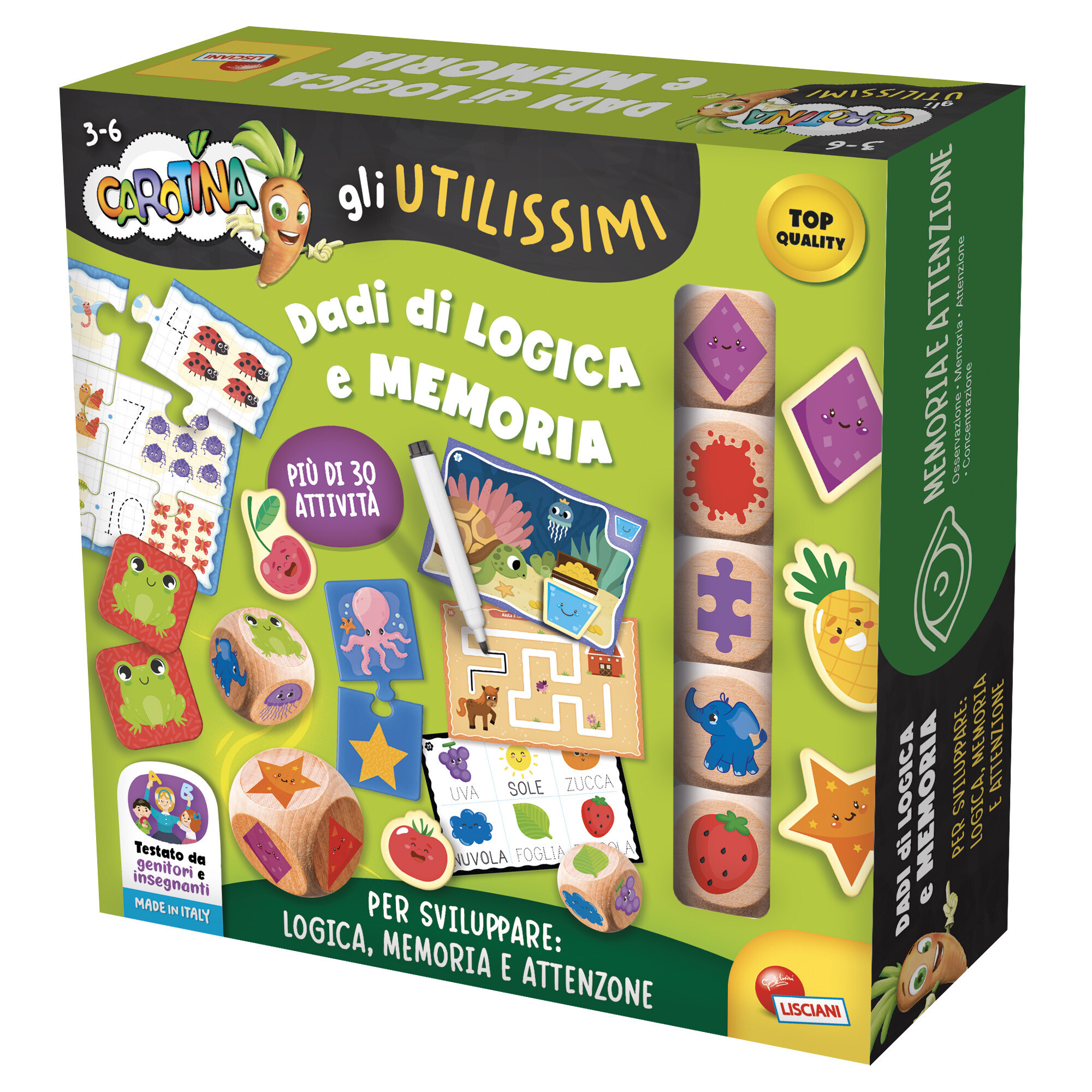 Carotina dadi educativi logica e memoria - LISCIANI